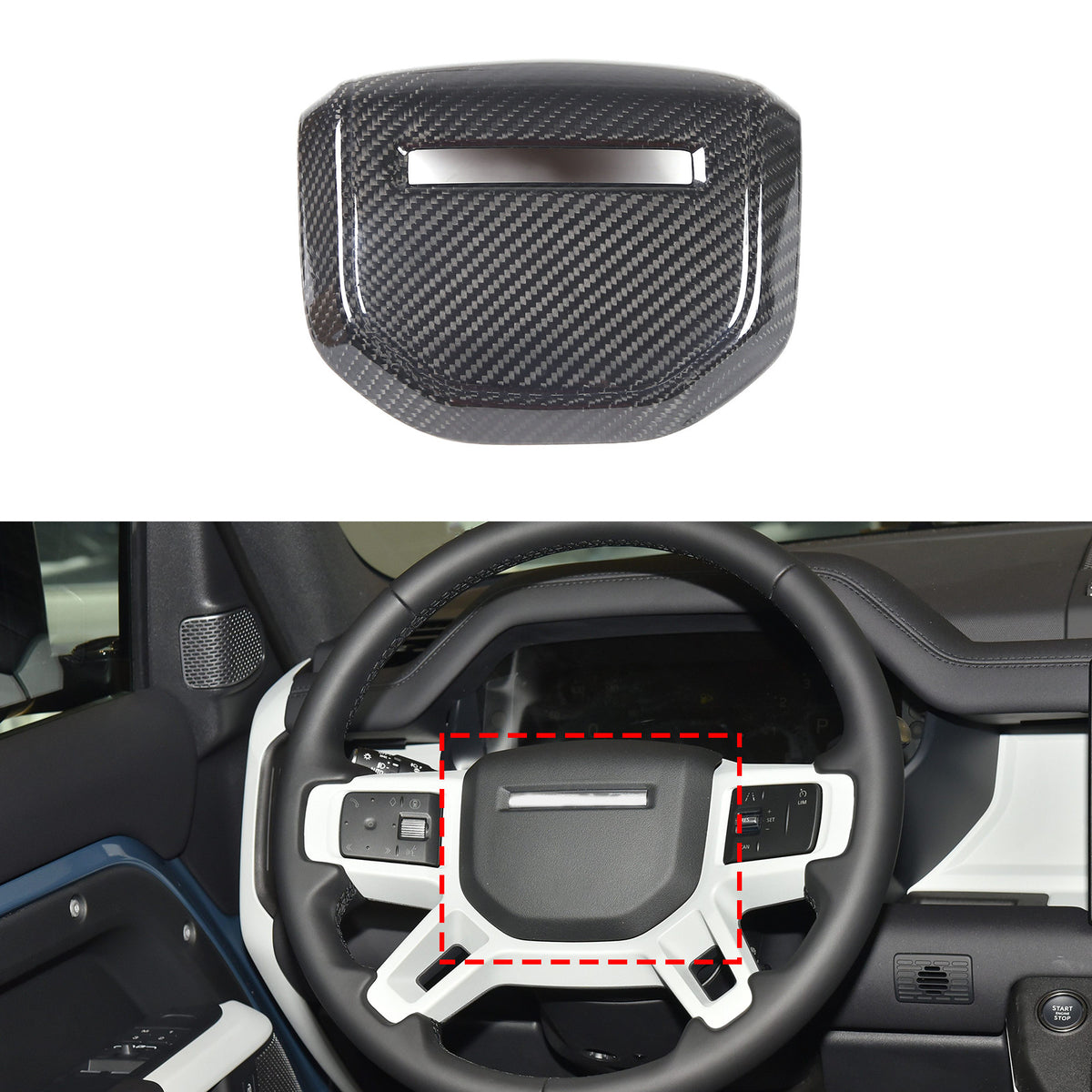 Real Dry Carbon Fiber Full Interior Trim Set For LR Defender 90 110 L663 20-23 245