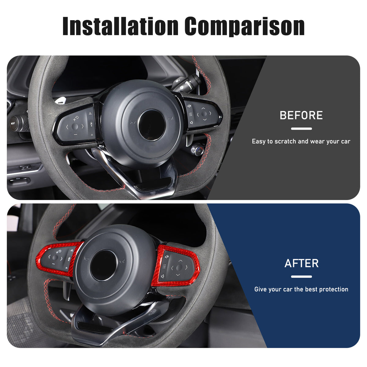 Red Real Carbon Fiber Interior Exterior Conosle Trim Cover For Lotus EMIRA 21-25 71