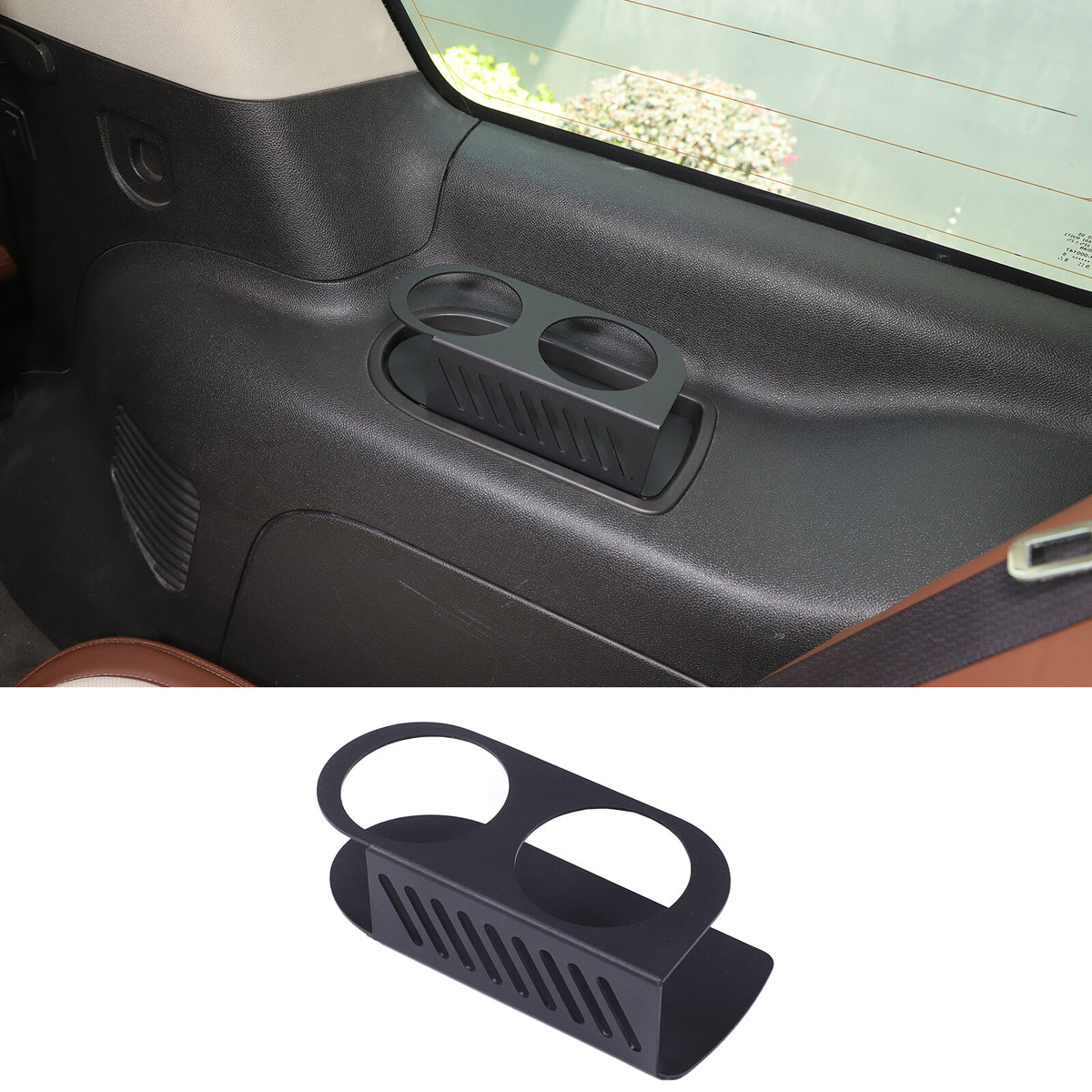 Aluminum Alloy Right Side Rear Cup Holder Trim For Cadillac Escalade 2007-2014 10