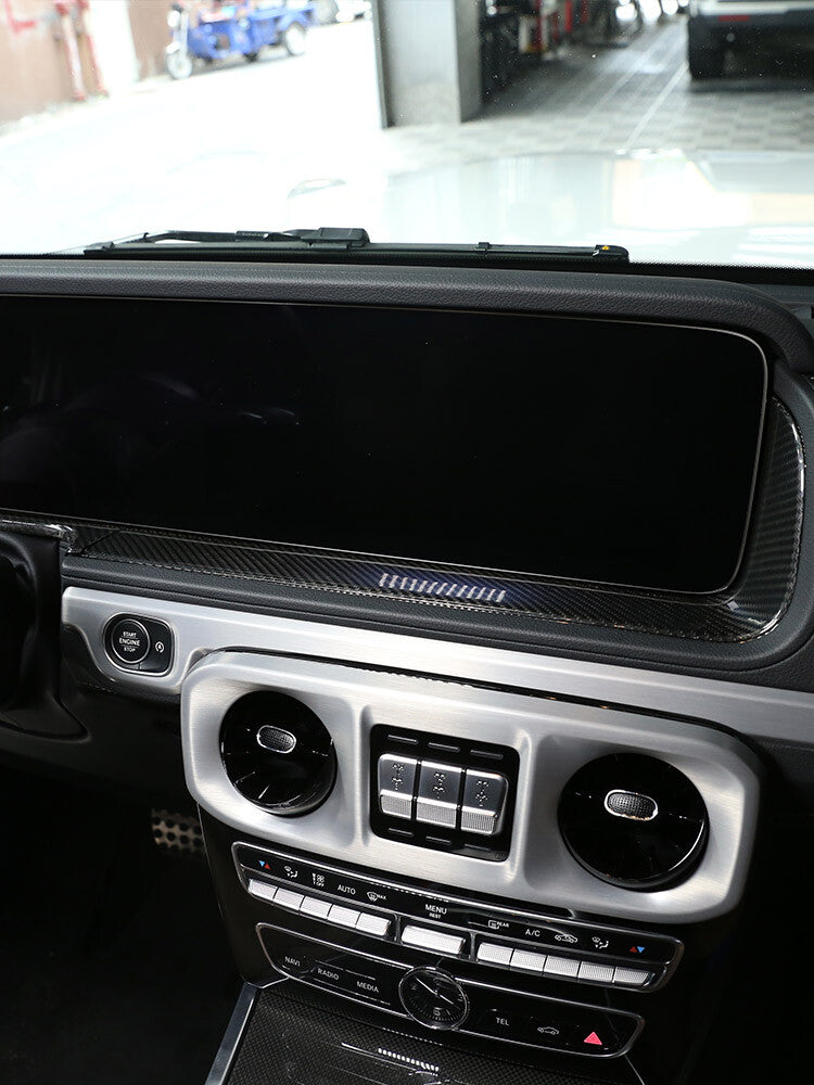 Carbon Fiber Dashboard Display Panel Trim For Mercedes Benz G Class W463 2019-20 8