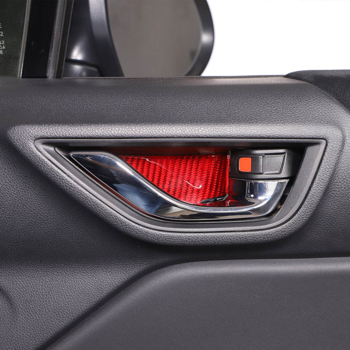 Red Real Carbon Fiber Interior Center Console Trim Set Kit For Subaru BRZ 22+ 9