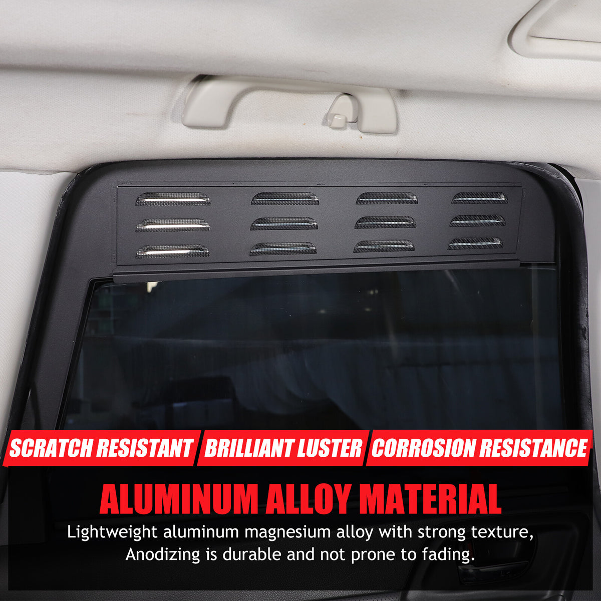 Alloy Rear Window Louver Shutter Cover Trim For Subaru Forester 4th SJ 13-18 US 23
