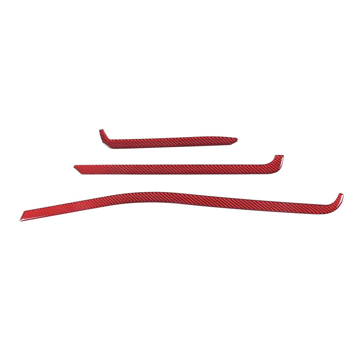 Red Soft Carbon Fiber Interior Decor Trim Kit Cover Set For Corvette C8 20-25 147