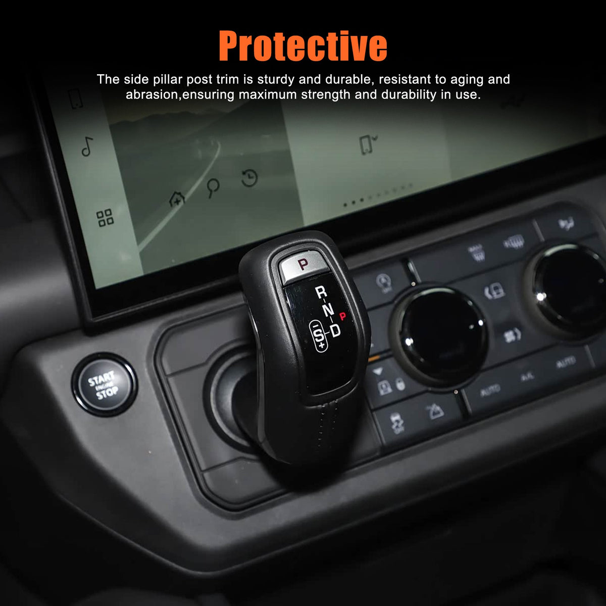 Carbon Fiber ABS Center Console Gear Shift Trim For Land Rover Defender L663 26+ 20