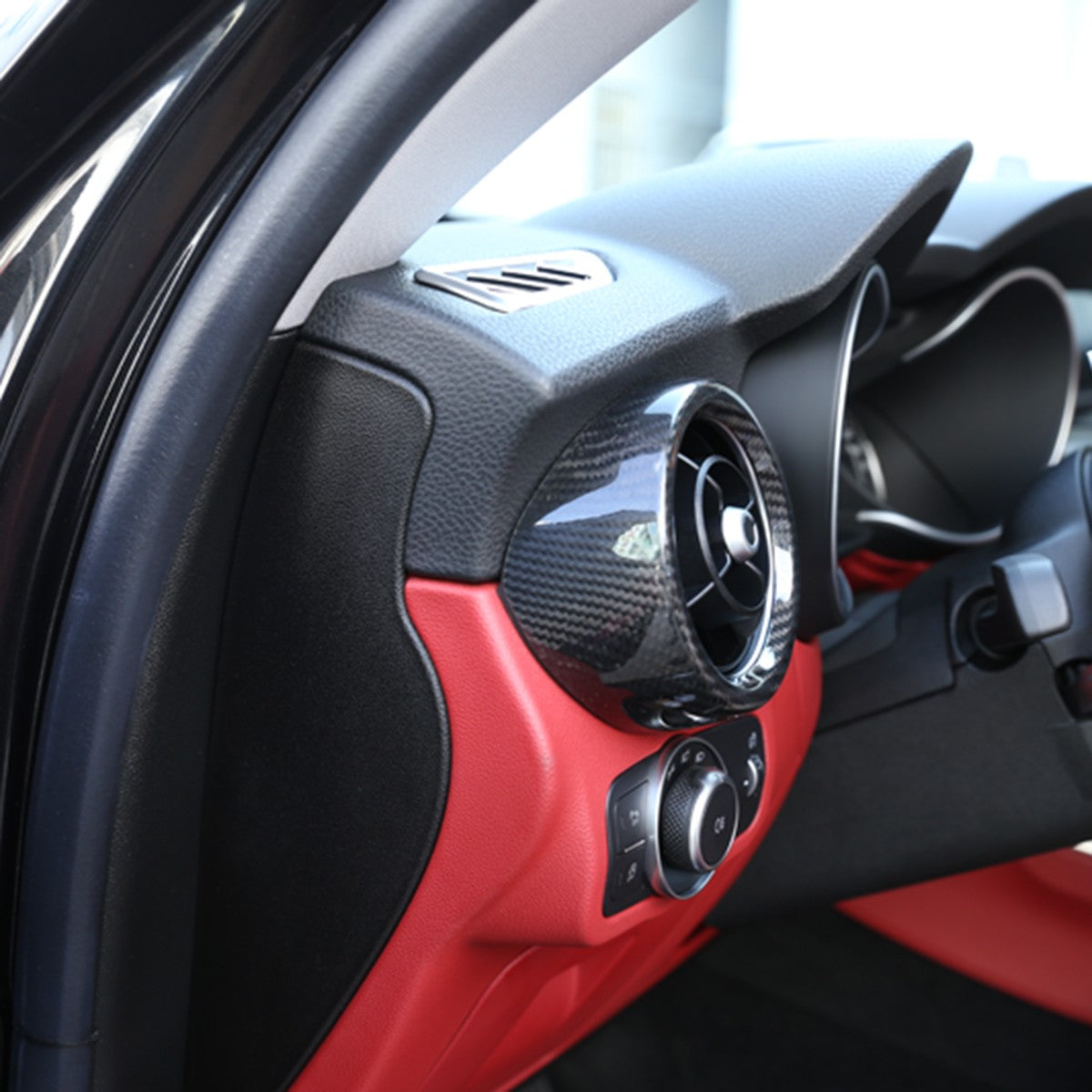 Real Dry Carbon Fiber Side Air Vent Trim Cover For Alfa Romeo Stelvio 2017-20 US 10
