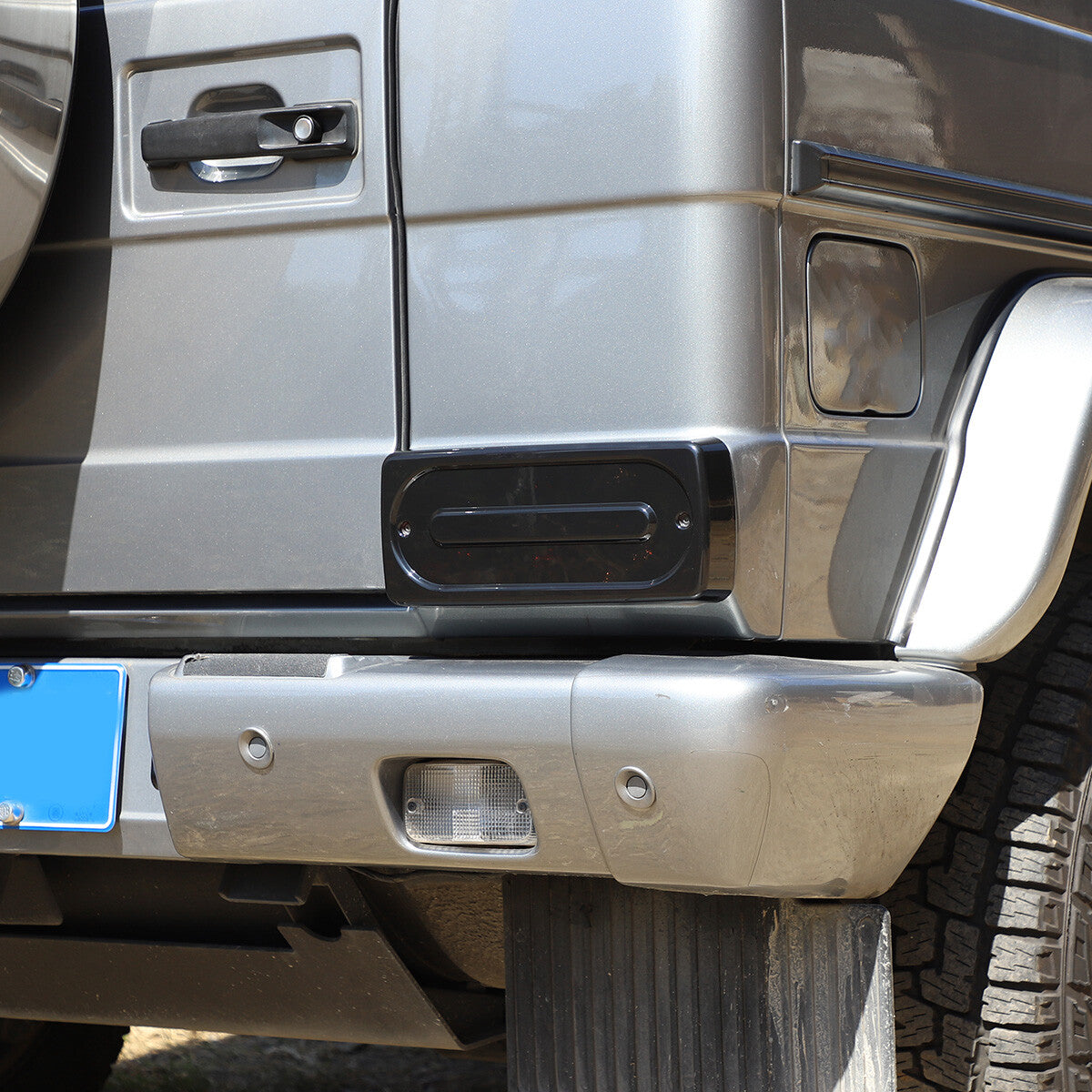 Smoked Black Rear Tail Light Guard Decor Trim For Benz W463 G-Class 2007-2018 7