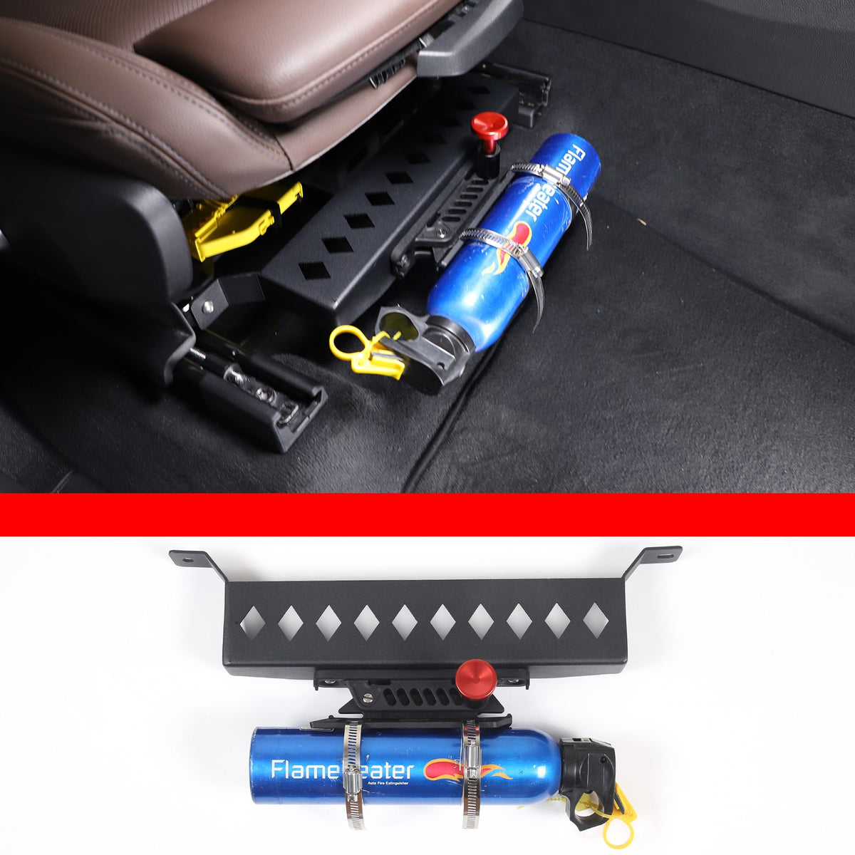 Black Aluminum Seat Fire Extinguisher Bracket For BMW X3 G01 2018-2023 US 8