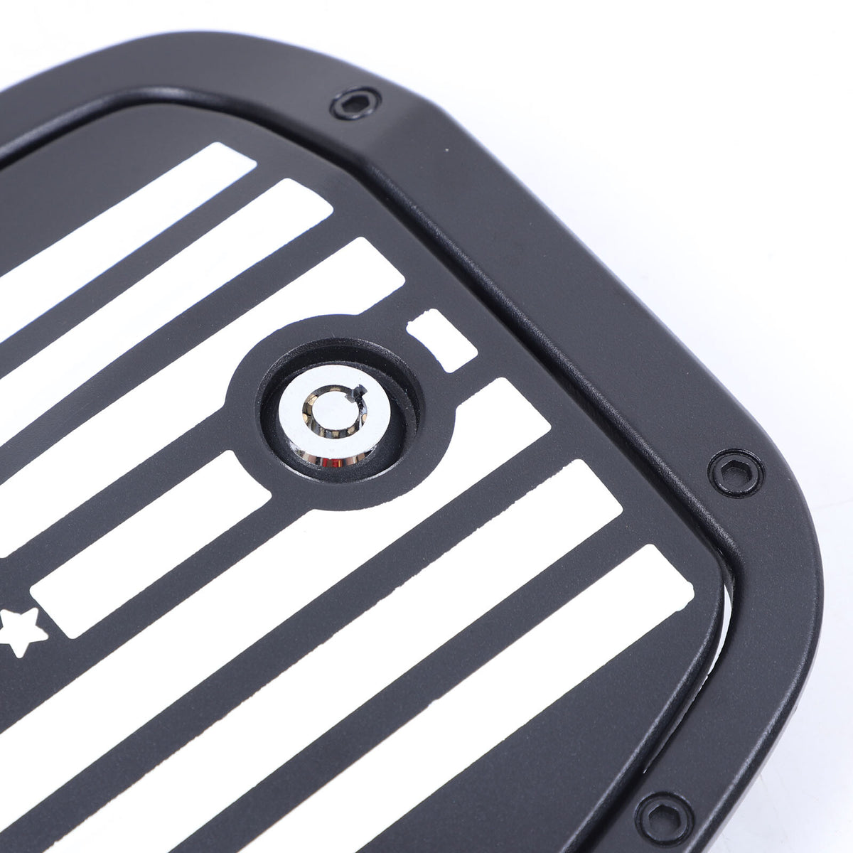US Flag Lock Key Aluminum Gas Fuel Tank Door Cover Cap For Toyota Tacoma 2016-23 18