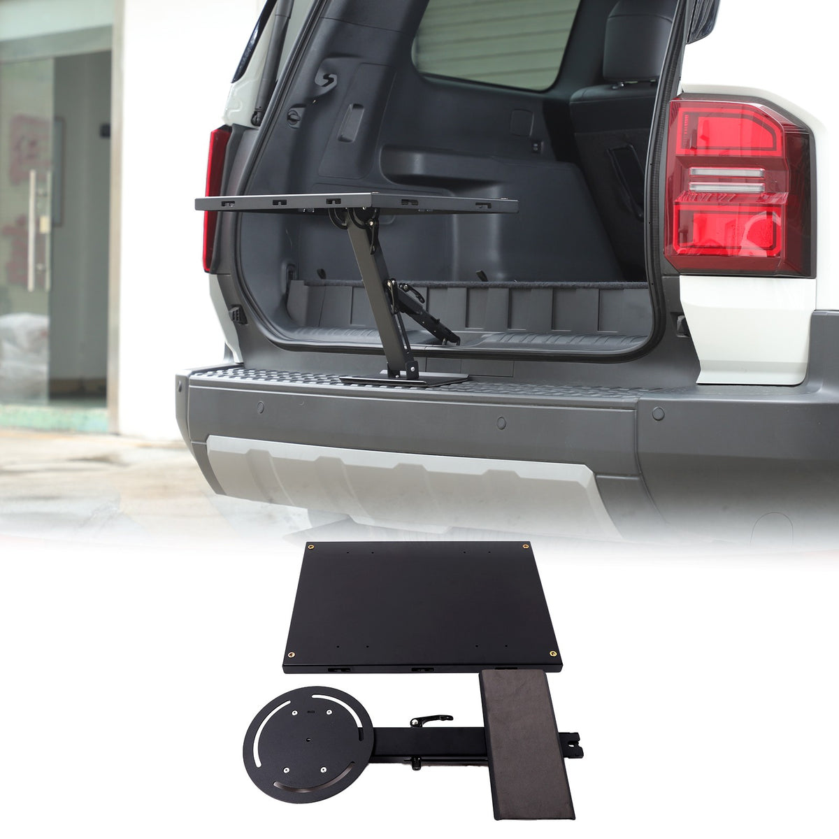 Car Camping Portable Trunk Lock Latch Table For Toyota LC250 Prado 2024+ 15