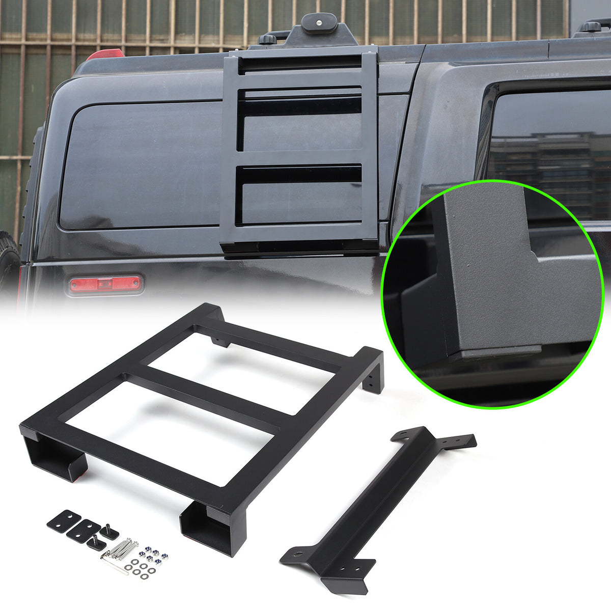 Back Rear Roof Ladder Tailgate Left & Right Side Rack For Hummer H2 03-09 15