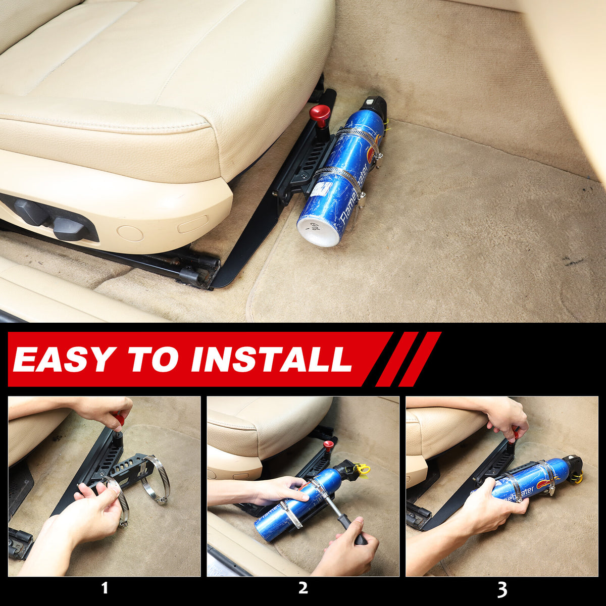 Seat Fire Extinguisher Holder Mount Bracket For BMW 3 Series E90 E91 E92 05-12 10