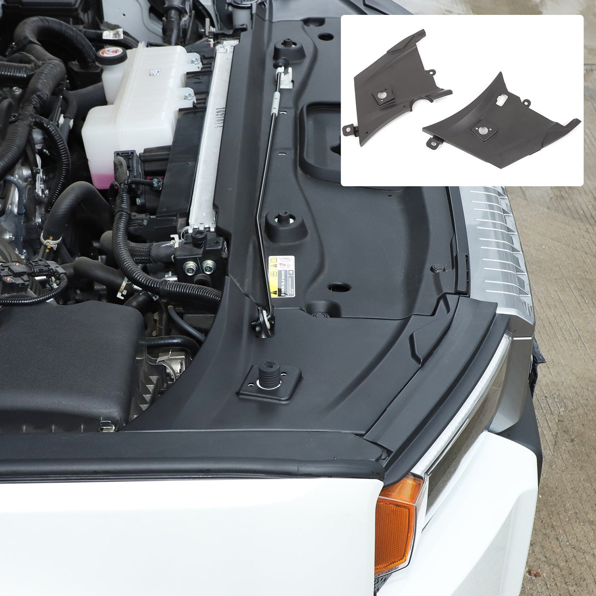 ABS Black Front Engine Bay Side Trim For Toyota Land Cruiser Prado LC250 24+ US 11