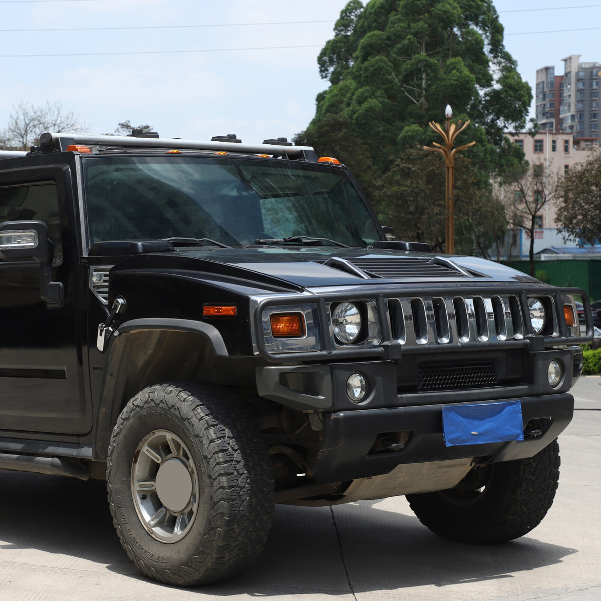 ABS Matte Black Front Hood Grille Engine Cover Trim for Hummer H2 2003-2009 US 16