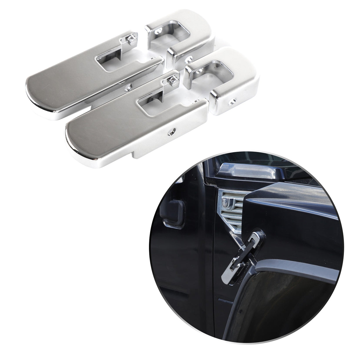 Replacement Aluminum Chrome Silver Hood Handle Cover Trim For Hummer H2 2003-09 20