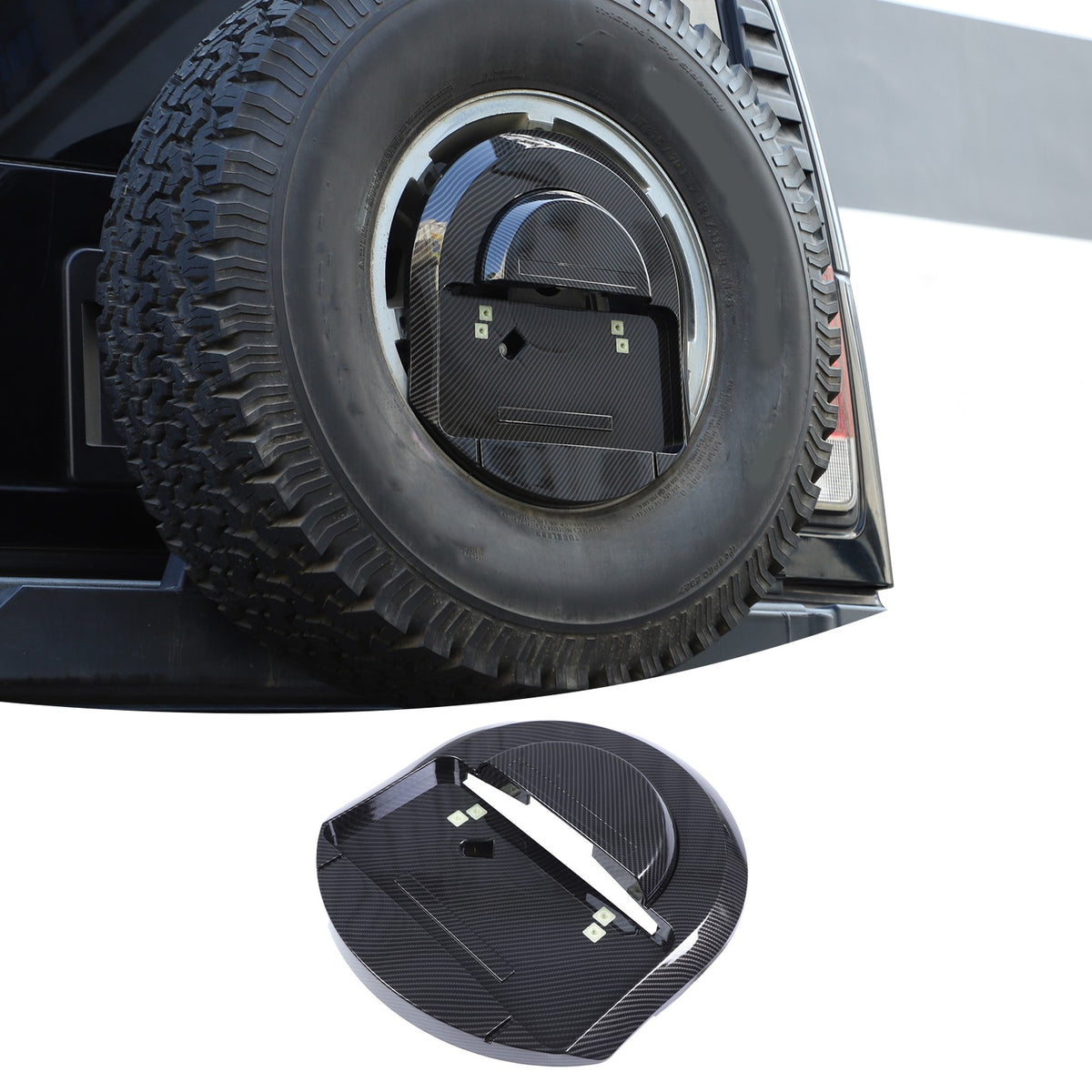 Carbon Spare Tire License Plate Base Cover For Hummer H2 2003-09 OE:25782333 US 24