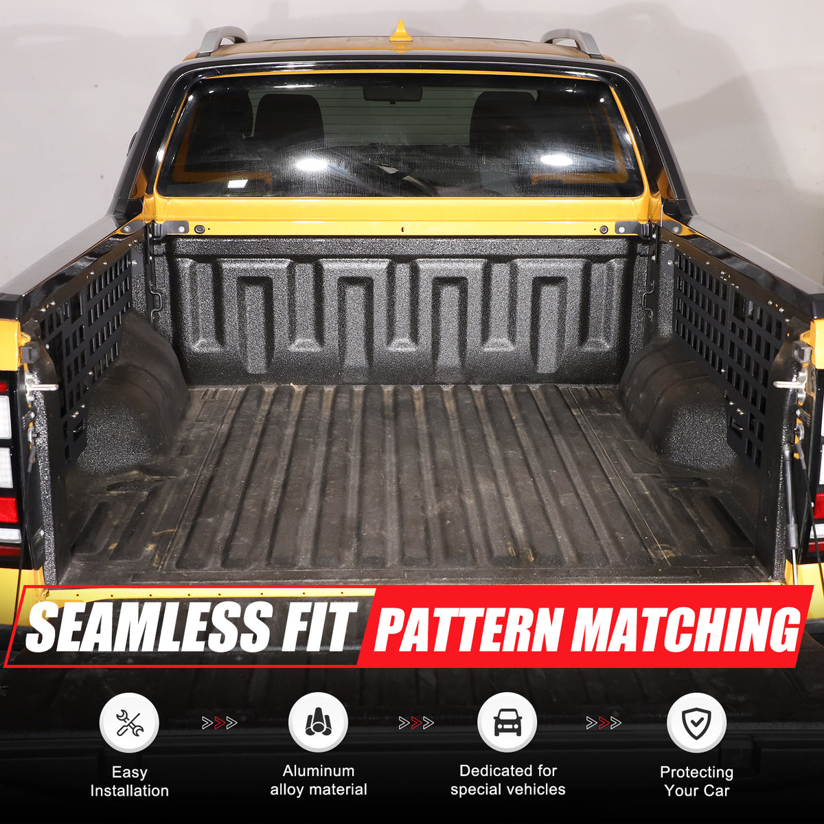 Tailgate Body Armor Side Bed Molle Panel Storage Rack for Ford Ranger 2024-2025 19