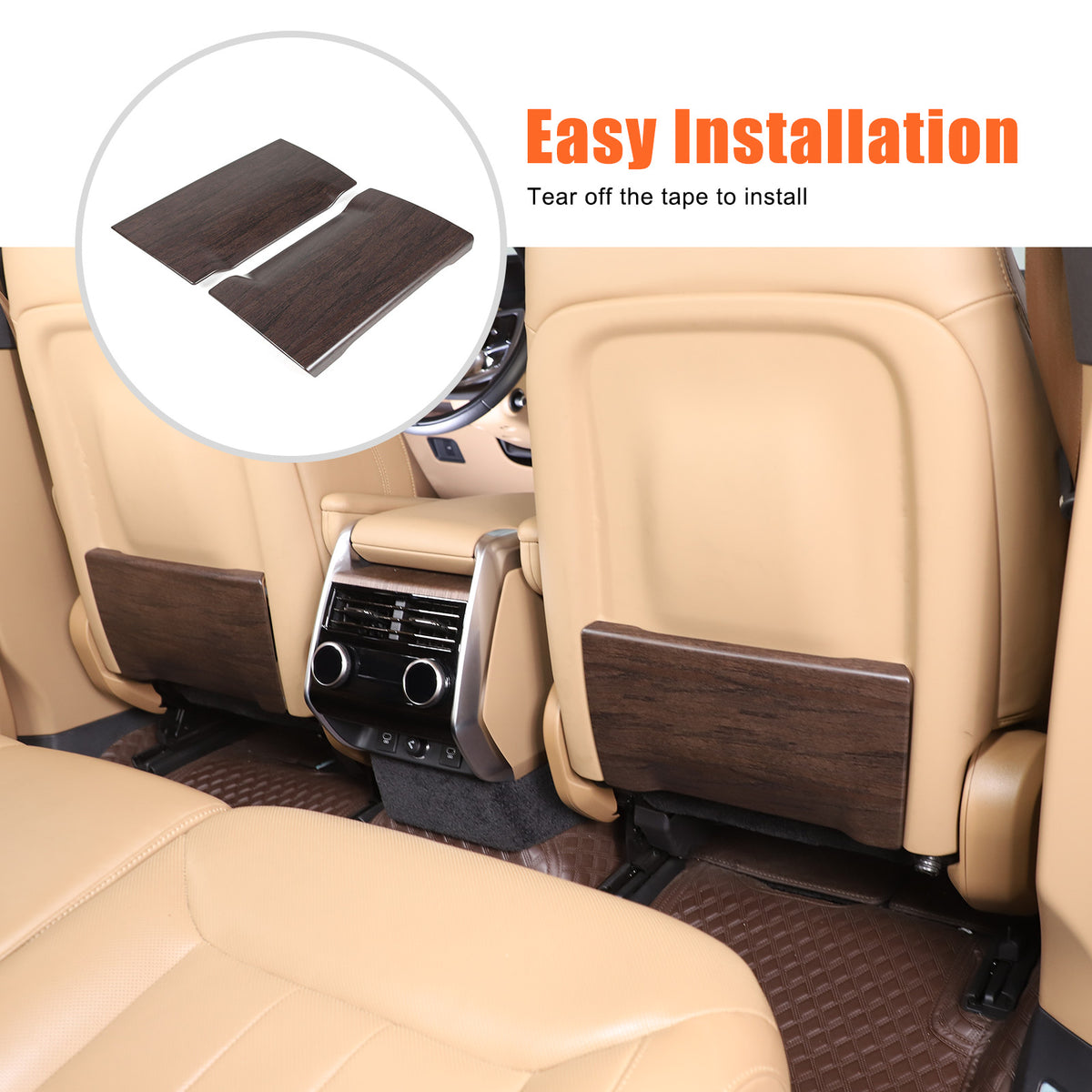 Grain ABS Seat Back Anti-kick Panel Trim Cover For LR Range Rover 2023-2024 9