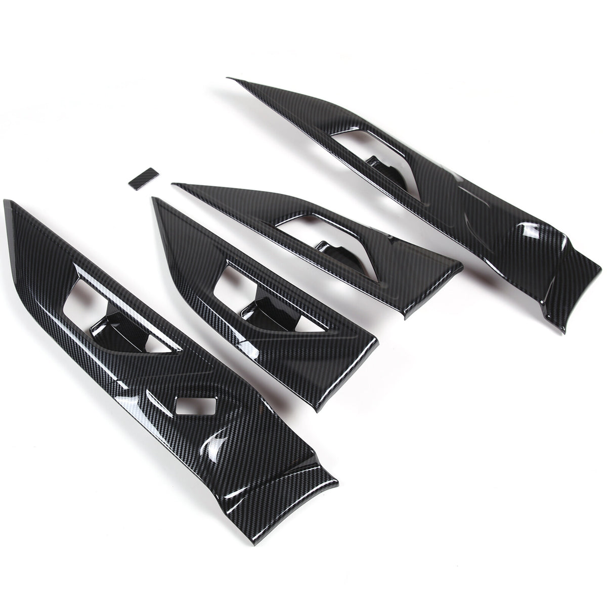 For Subaru Outback BT 2021-2023 Carbon Fiber Inner Door Handle Cover Trim Frame 7
