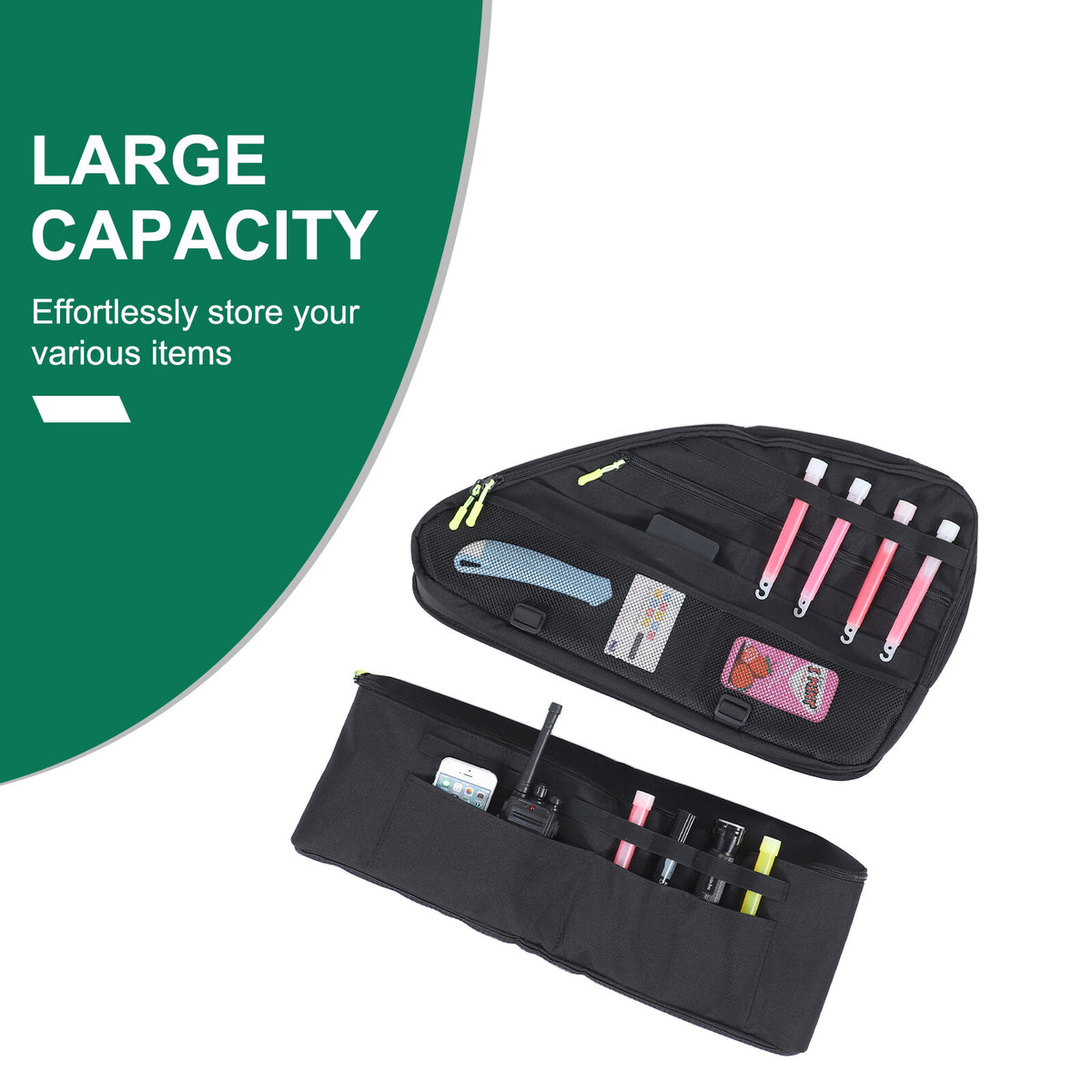 Black Rear Trunk Left Side Storage Bag Organizer For Honda Odyssey RB3 2014-24 11