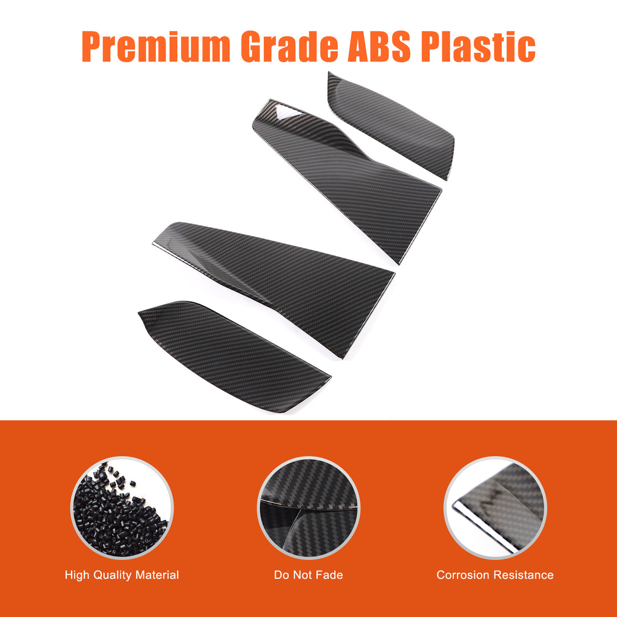 ABS Carbon Fiber Front Side Vent Fender Cover Trim For BMW 5 Series G60 i5 2024+ 7