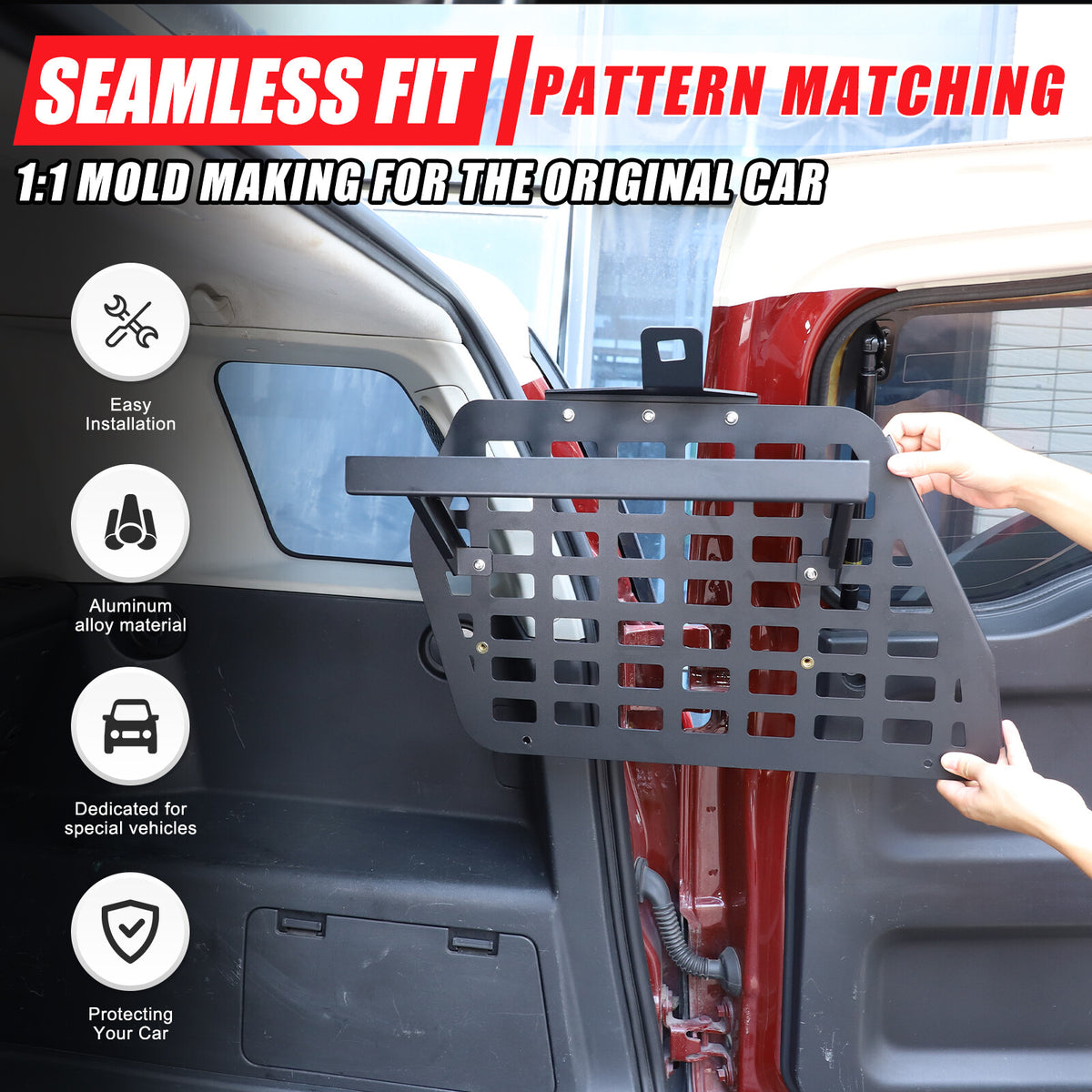 Trunk Right Side Window Storage Molle Panels For Toyota FJ Cruiser 2007-21 13