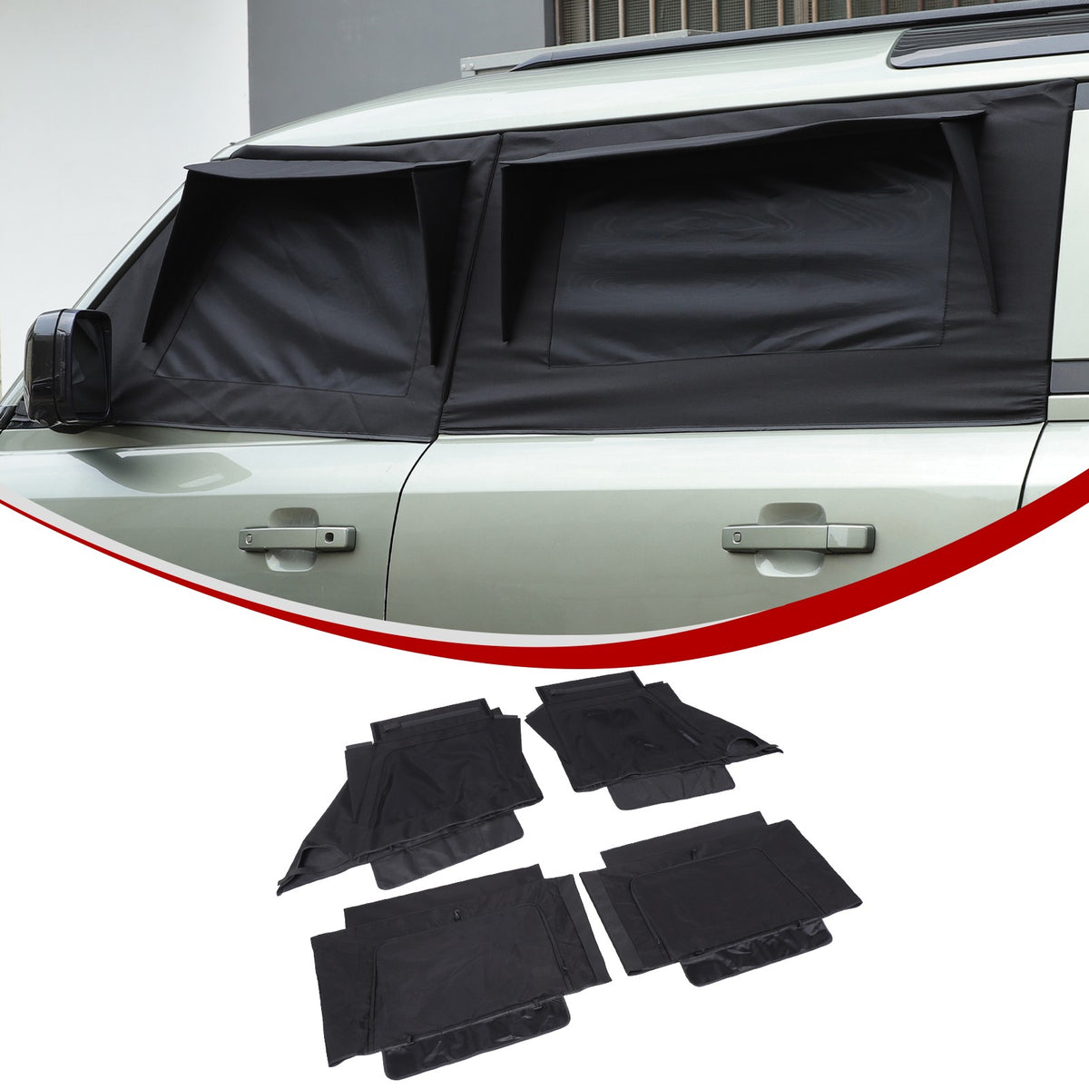 Front Rear Car Door Window Cover Sun Shades For LR Defender L663 20+ US 18