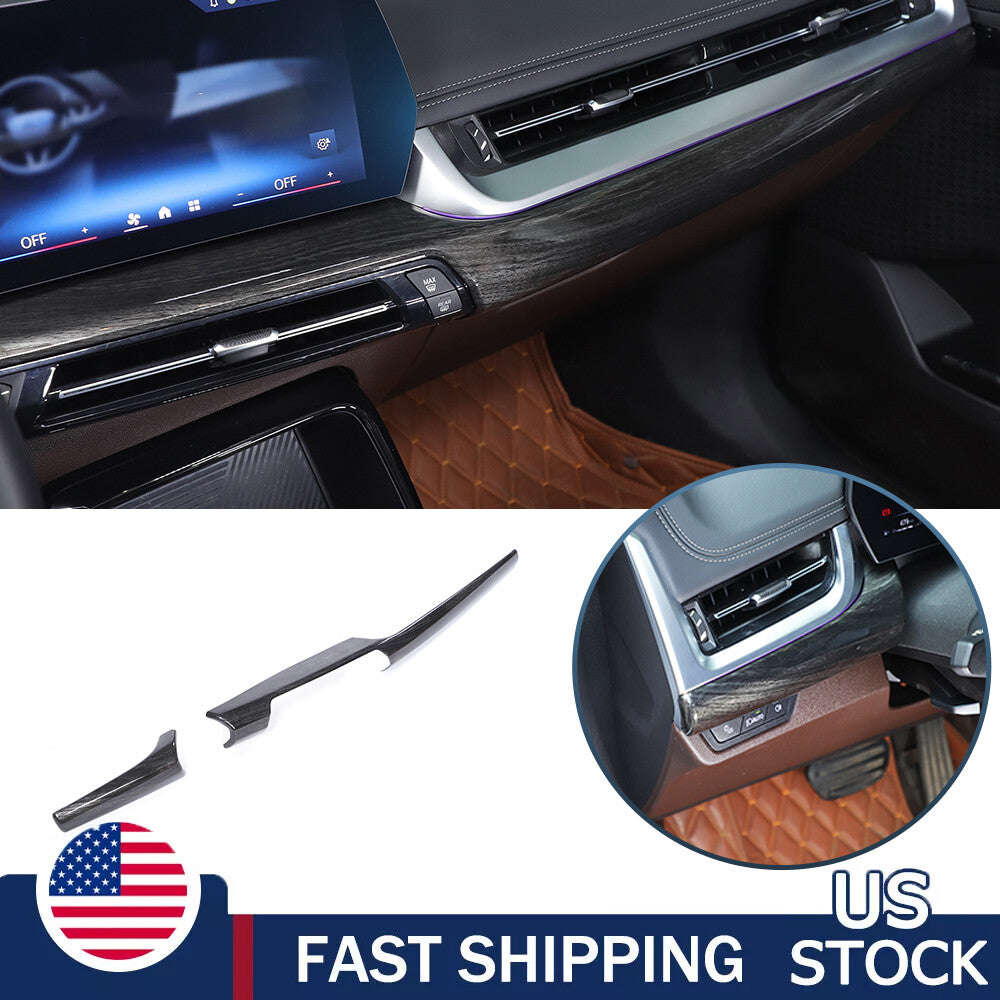 Black Grain Center Console Dashboard Cover Trim for BMW X1 U11 2023-2025 US 1