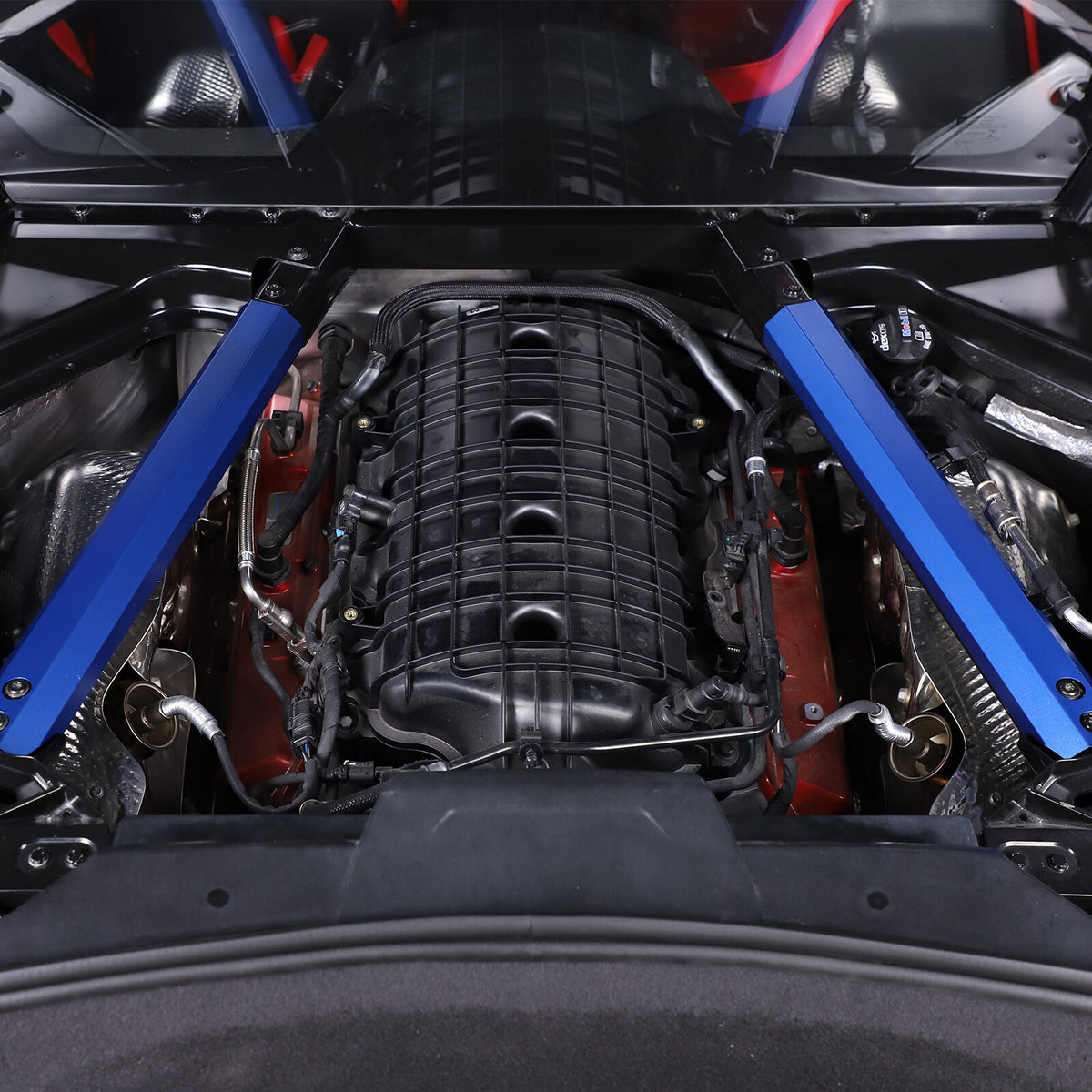 Blue Engine Bay Inner Crossmember Panel Trim Cover For CORVETTE C8 Coupe 20-26 1