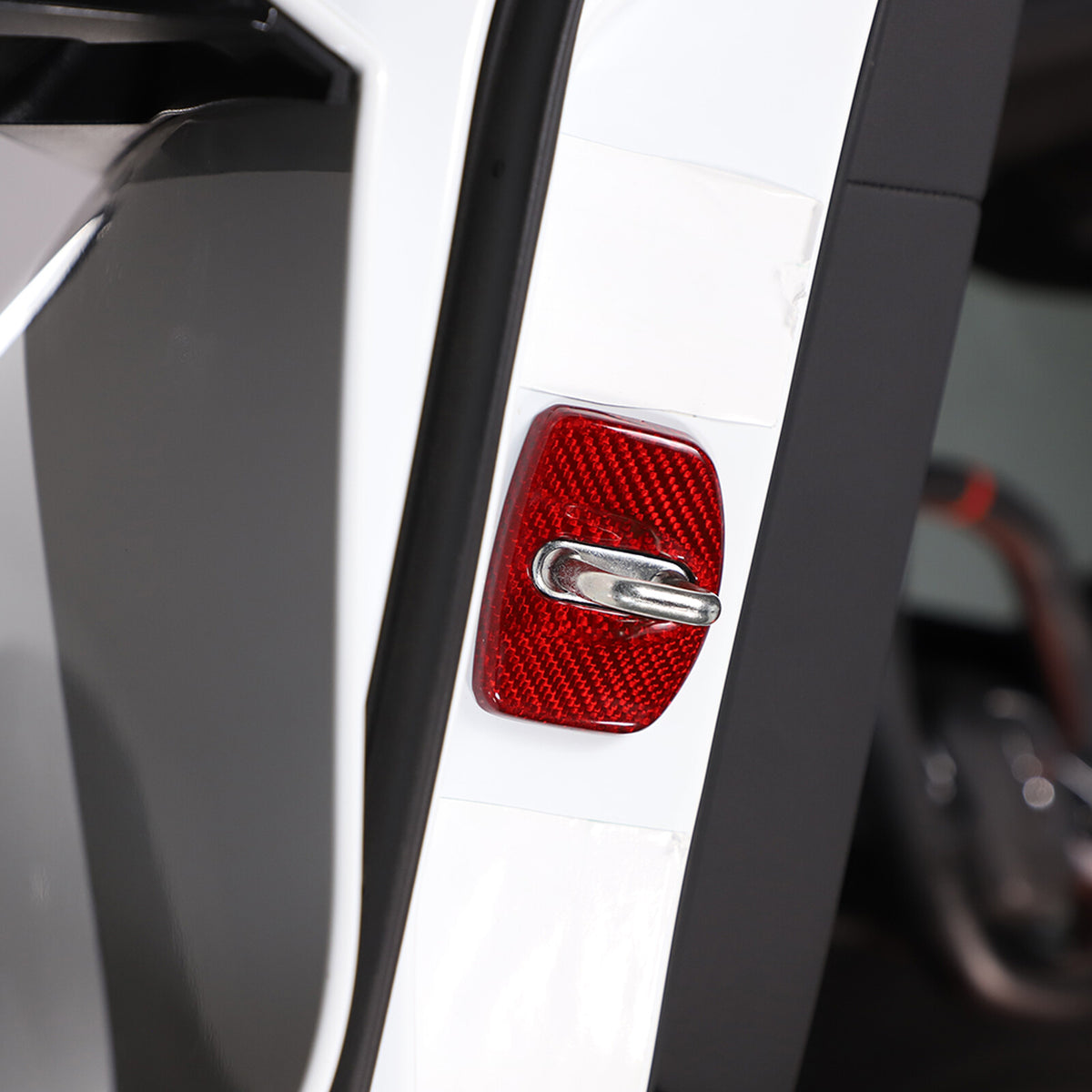 Red Real Carbon Fiber Full Interior Set Decor Trim Kit for Corvette C8 20-25 - Styles 36-40 29