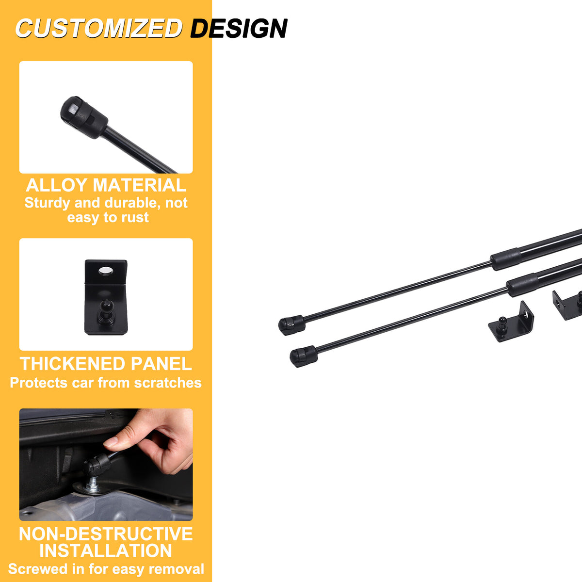 Front Hood Lift Support Bonnet Lid Shock Struts For Subaru Forester SK 19-24 US 12