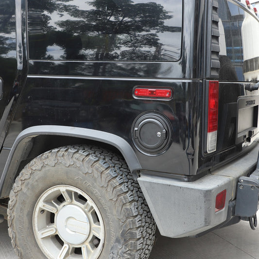 For Hummer H2 2003-2009 Black Locking Fuel Door Gas Tank Cap Cover Aluminum US 2