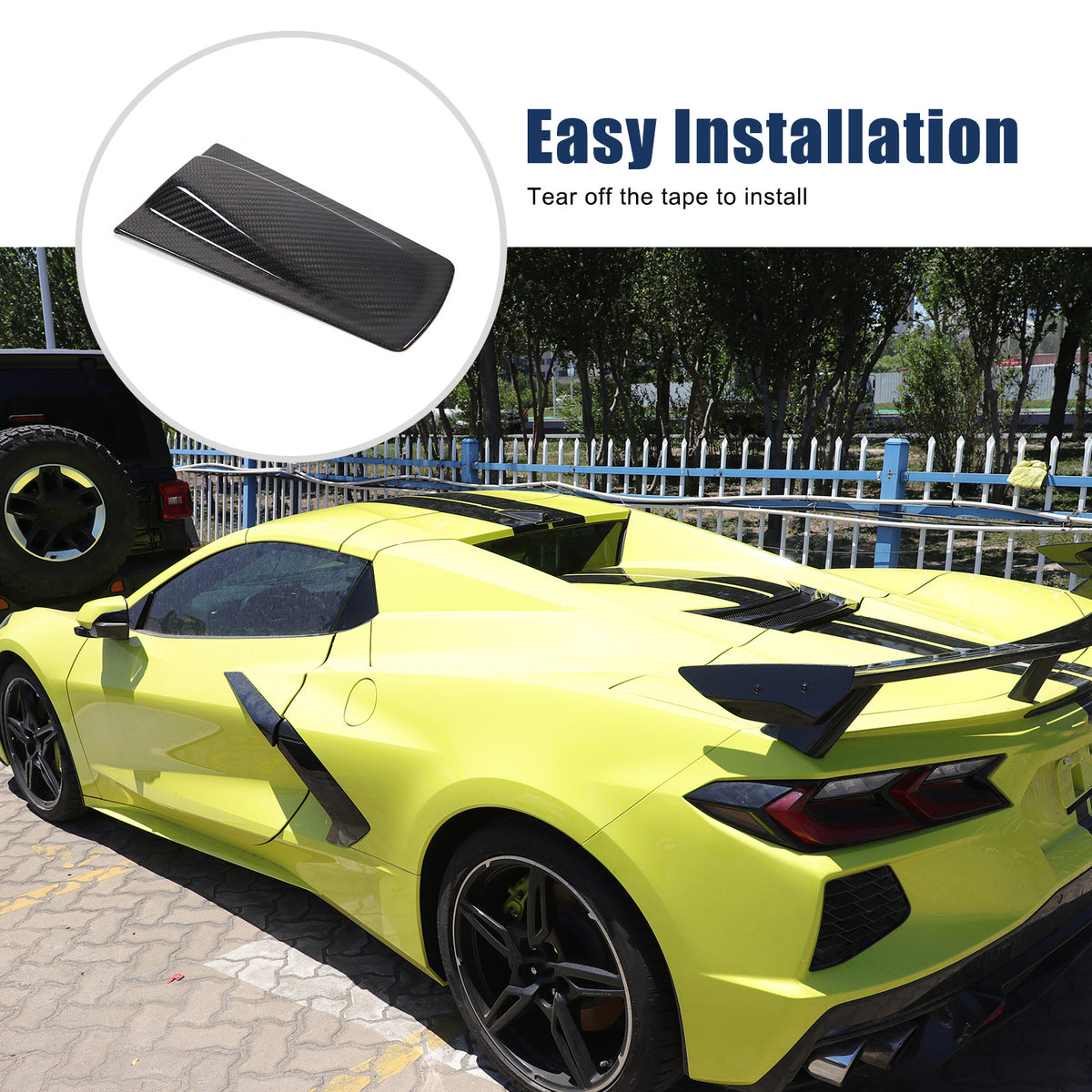 Real Carbon Fiber Full Exterior Set Decor Cover Trim Kit For Corvette C8 2020-26 70