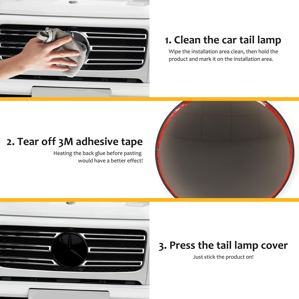 Smoked Black ABS Front Logo Badge Cover Trim For Benz W463 G550 G63 2019+ US 4