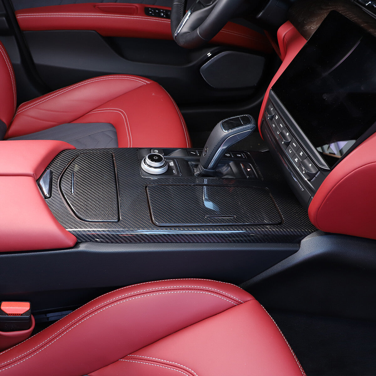 Real Carbon Fiber Gear Shift Panel Cover Trim For Maserati Ghibli 2017-23 US 7