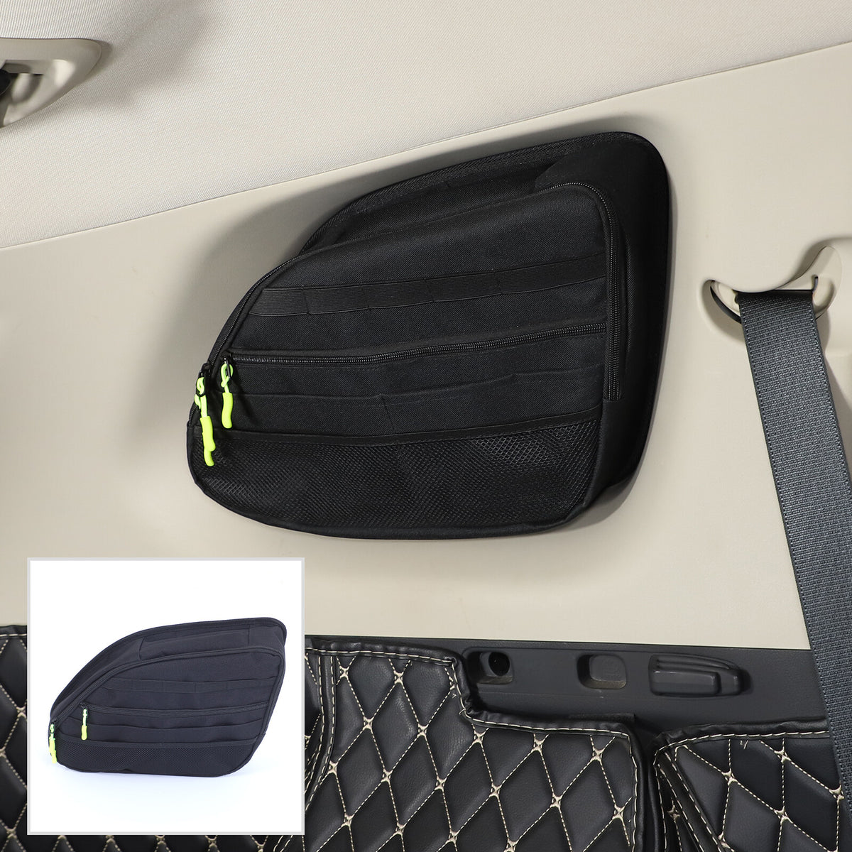Rear Trunk Left Side Storage Bag Pocket Organizer For Mitsubishi Outlander 16-20 2