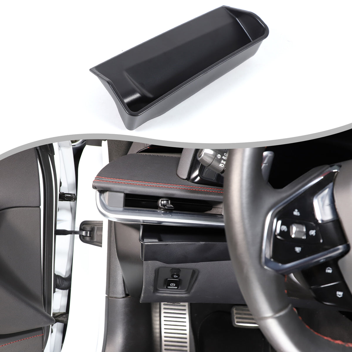 ABS Steering Wheel Left Storage Box Tray For Corvette C8 2020-26 4