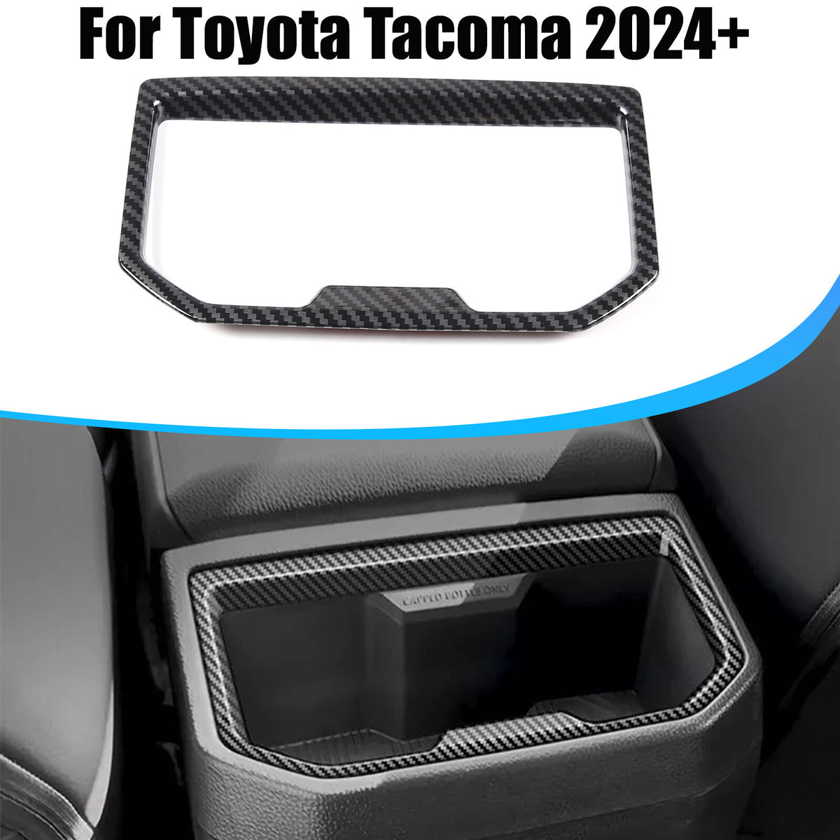 ABS Carbon Fiber Interior Full Set Panel Cover Trim Kit for Toyota Tacoma 24-26 - Styles 1-5 9