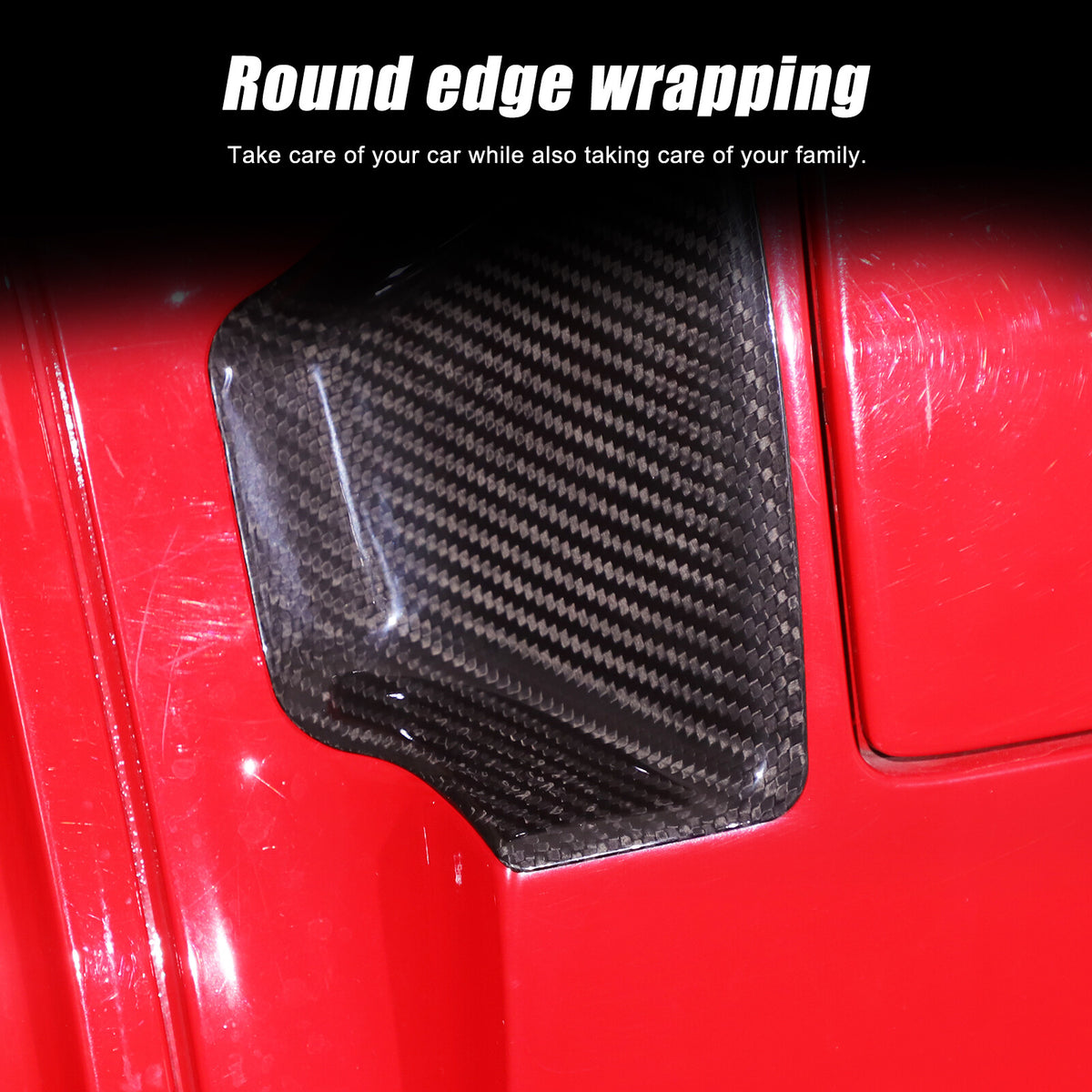 Real Carbon Fiber Exterior Door Handle Bowl Trim Cover for Corvette C6 2005-13 6