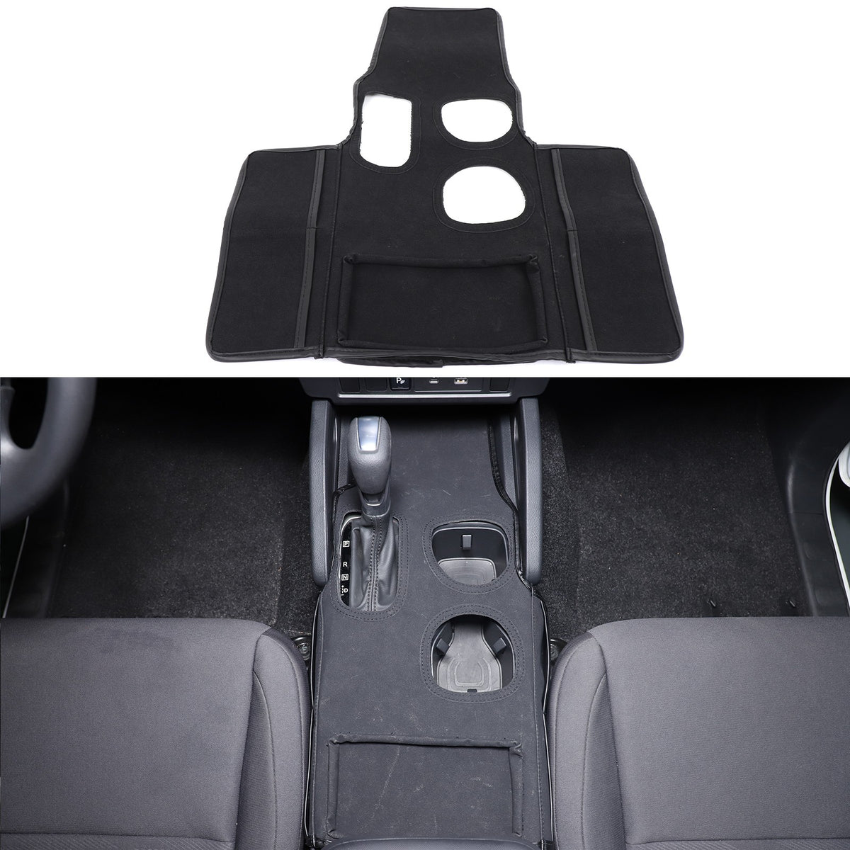 Black Center Console Cover Trim For Nissan Frontier 2022+ US 2
