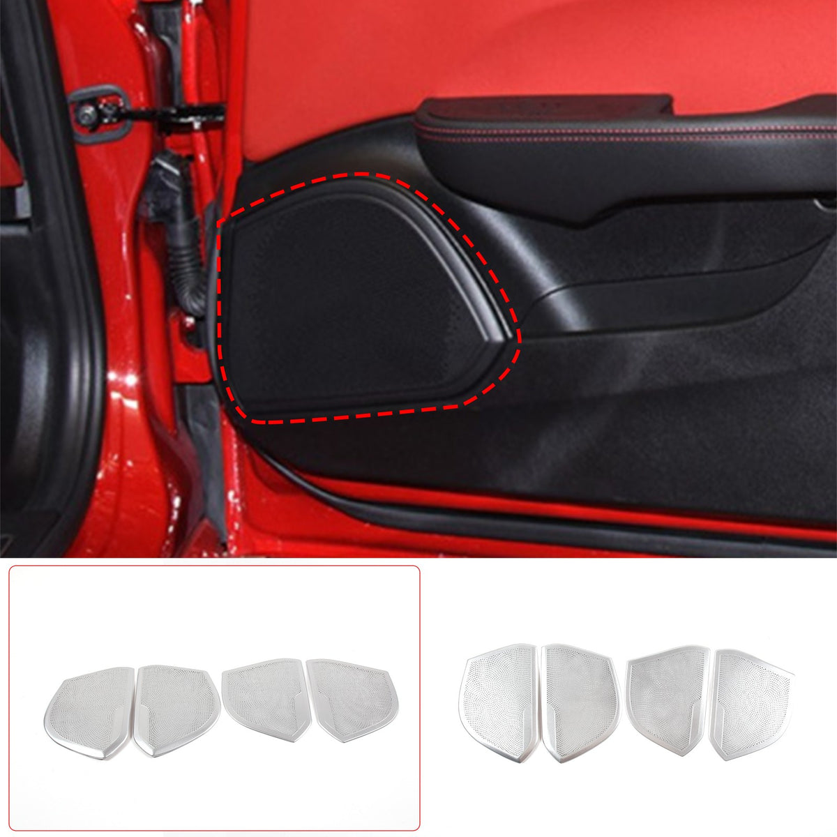 Stainless Steel Door Speaker Grill Trim For Alfa Romeo Giulia 952 2017-2020 11