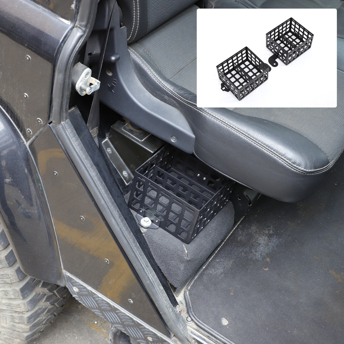 Alloy Second Row Seat Side Storage Basket Tray For LR Defender L316 2004-2018 20