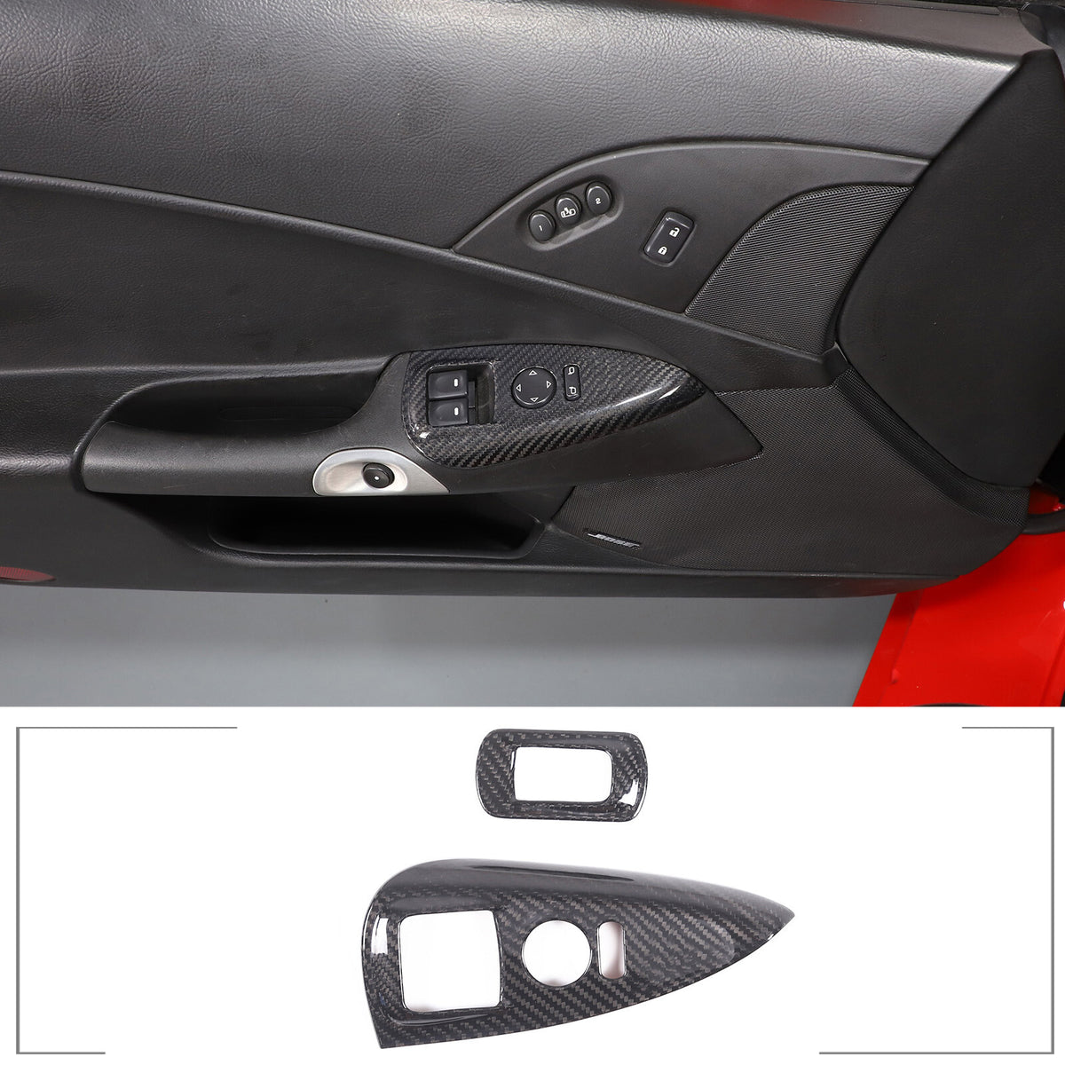 Real Carbon Fiber Interior Center Console trim For Corvette C6 2005-2013 51