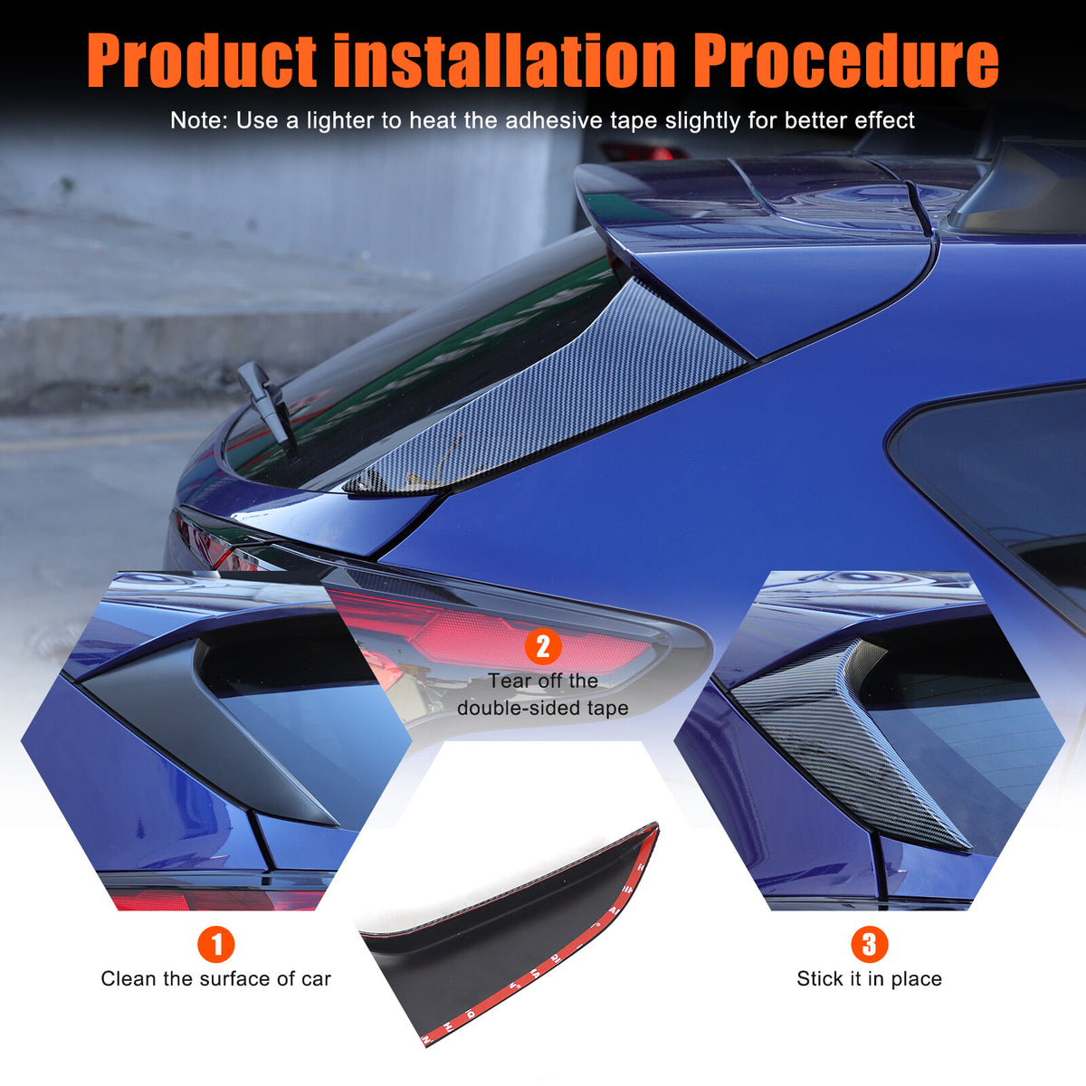 ABS Carbon Fiber Rear Window Sill C Pillar Trim For Subaru Crosstrek GU 2024 11