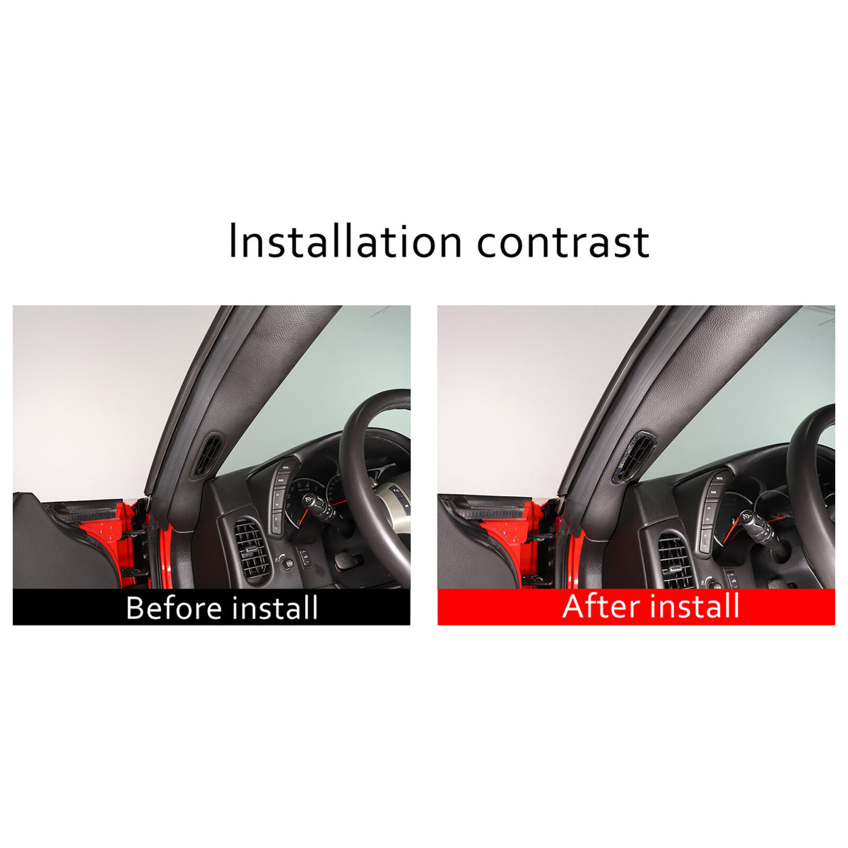 Forged Carbon Fiber Interior A-pillar Speaker Frame Trim For Corvette C6 2005-13 6