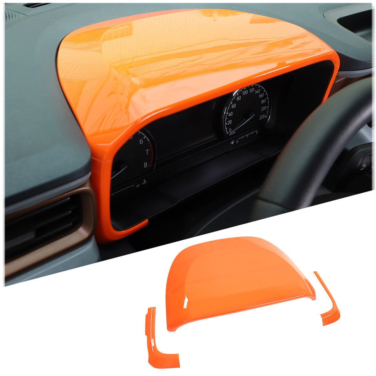 For Ford Maverick 2022-2023 Orange Dashboard Instrument Panel Frame Cover Trim 3