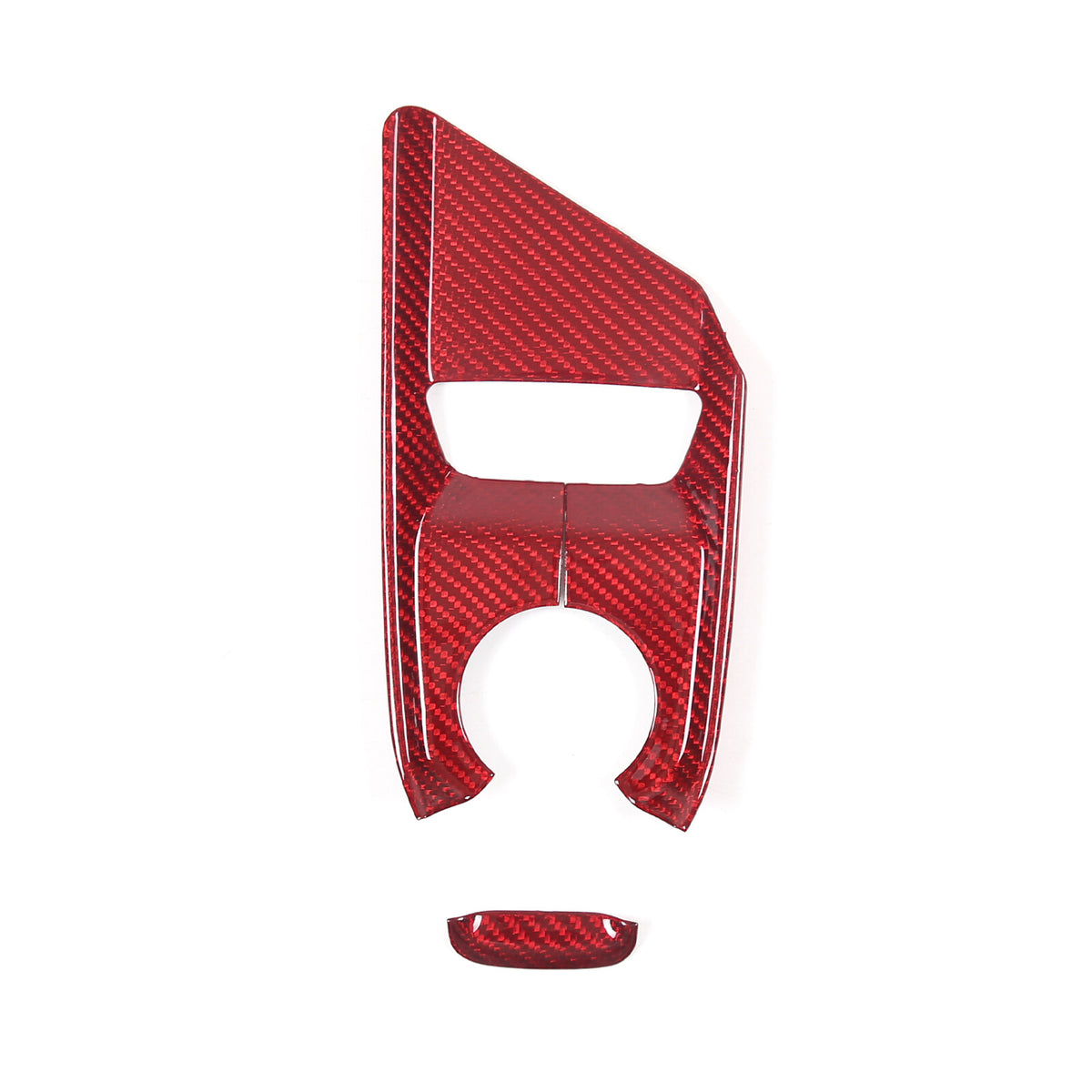 Red Real Carbon Fiber Transmission Button Frame Trim Set Cover For Corvette C8 18
