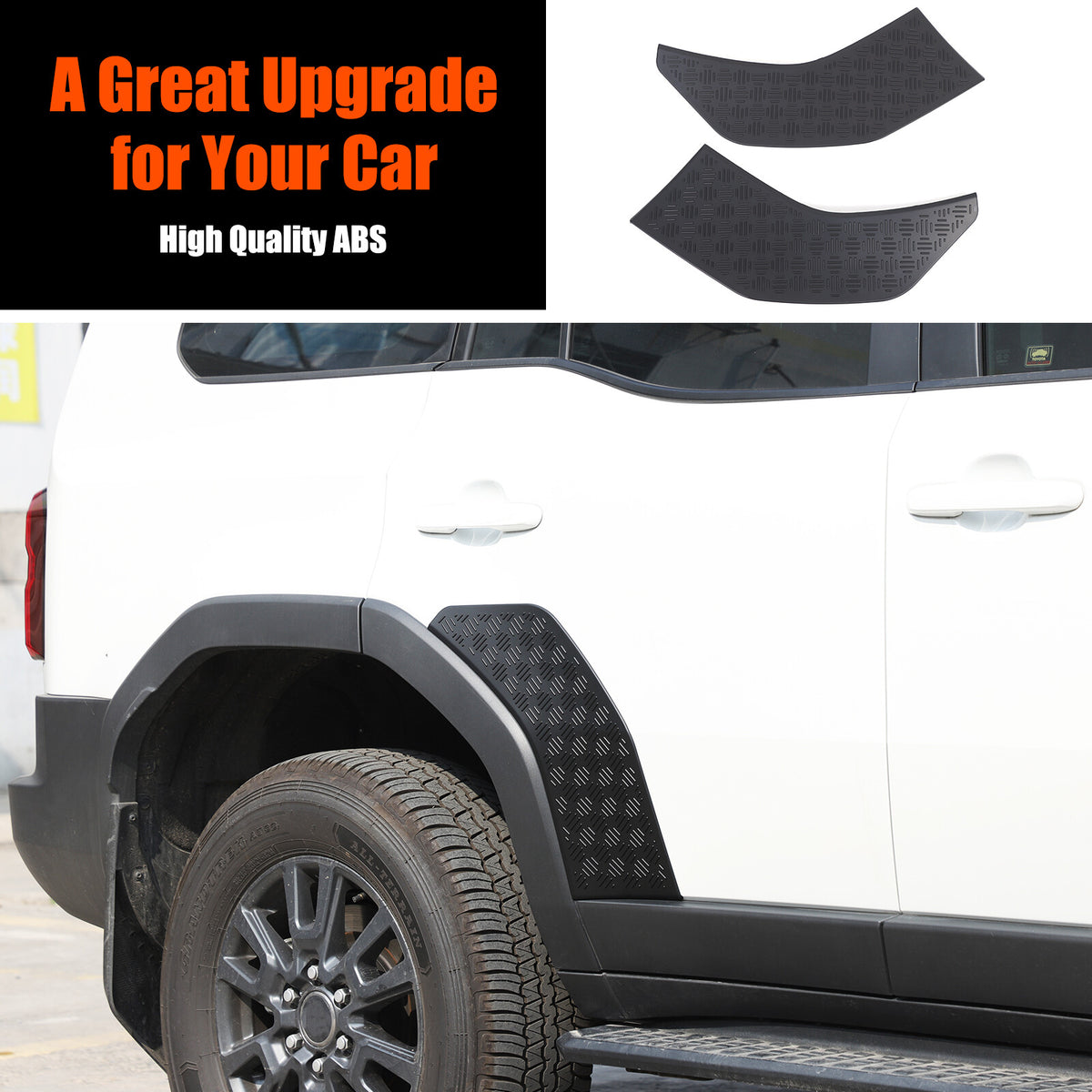 Rear Wing Fender Anti-Scratch Plate Cover For Toyota Land Cruiser LC250 24+ 19