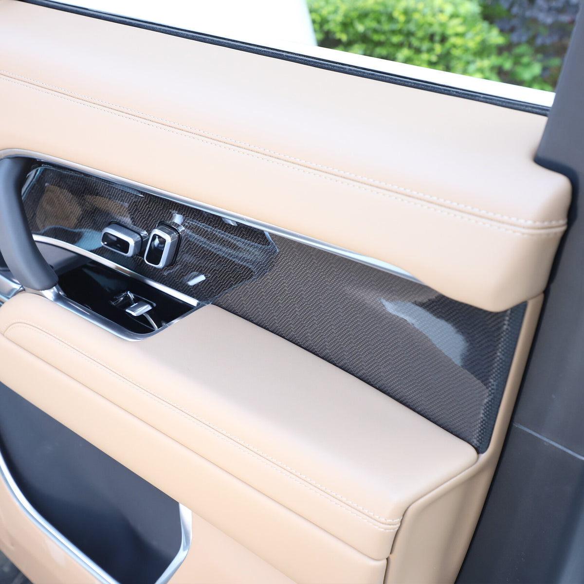 Honeycomb Carbon Fiber Interior Door Panel Trim For LR Range Rover Vogue L460 3