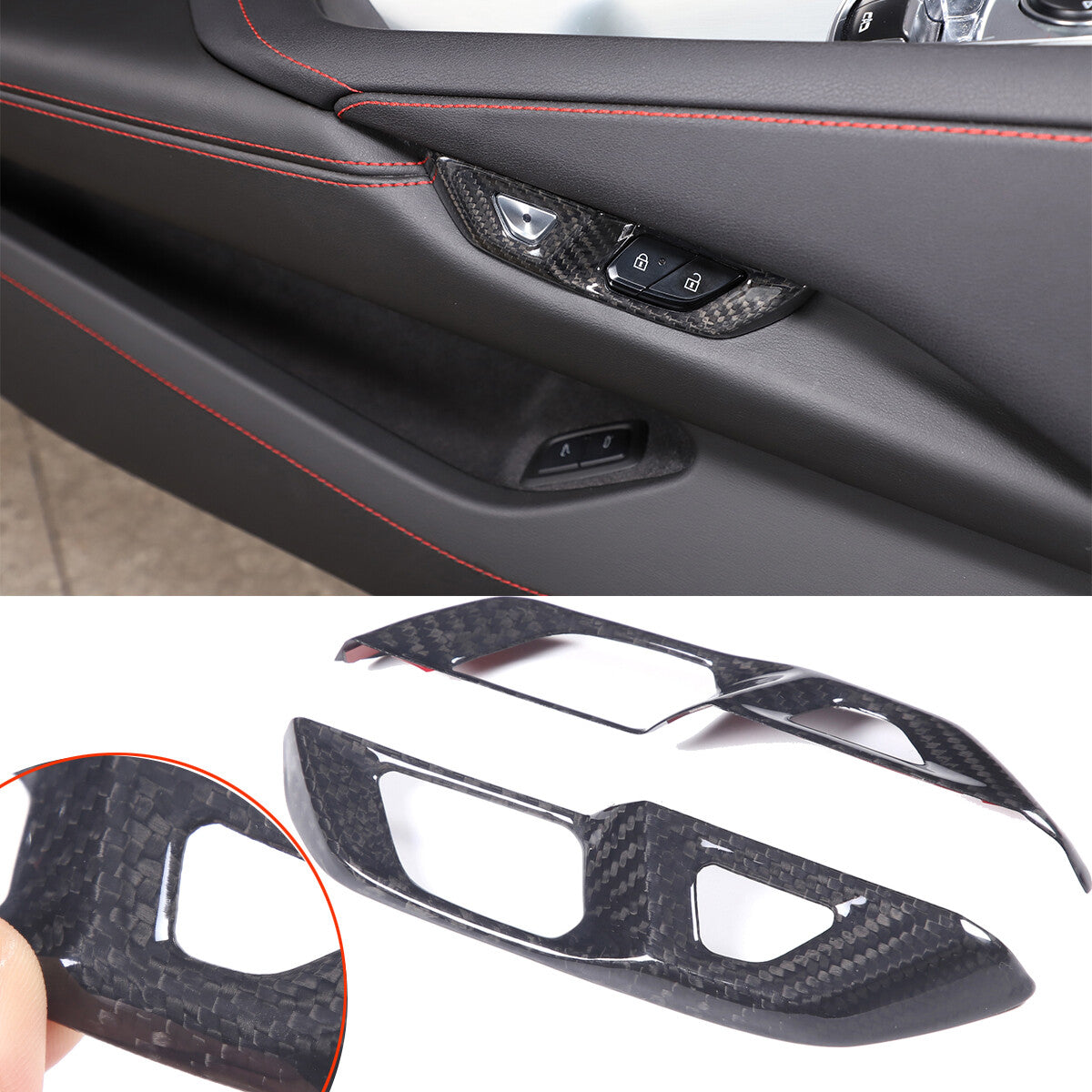 Real Carbon Fiber Interior Trim Cover For C8 Corvette Stingray Z51 Z06 Z07 20-25 6