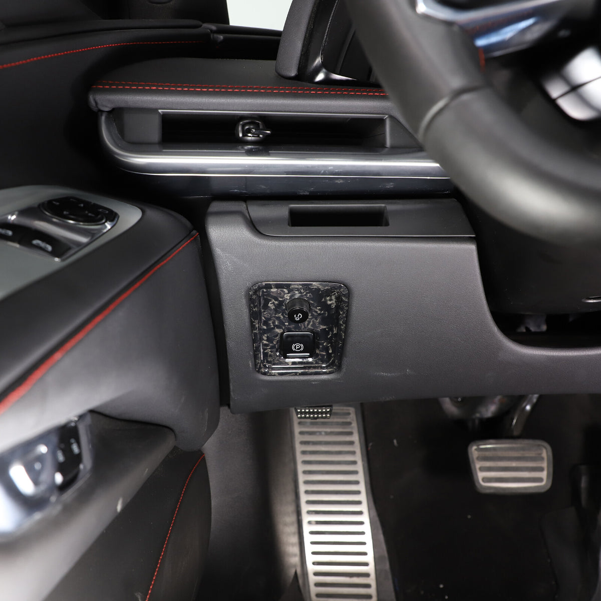 Forged Real Carbon Fiber Parking Button Cover Trim For Corvette C8 Z06 Z51 20-26 7